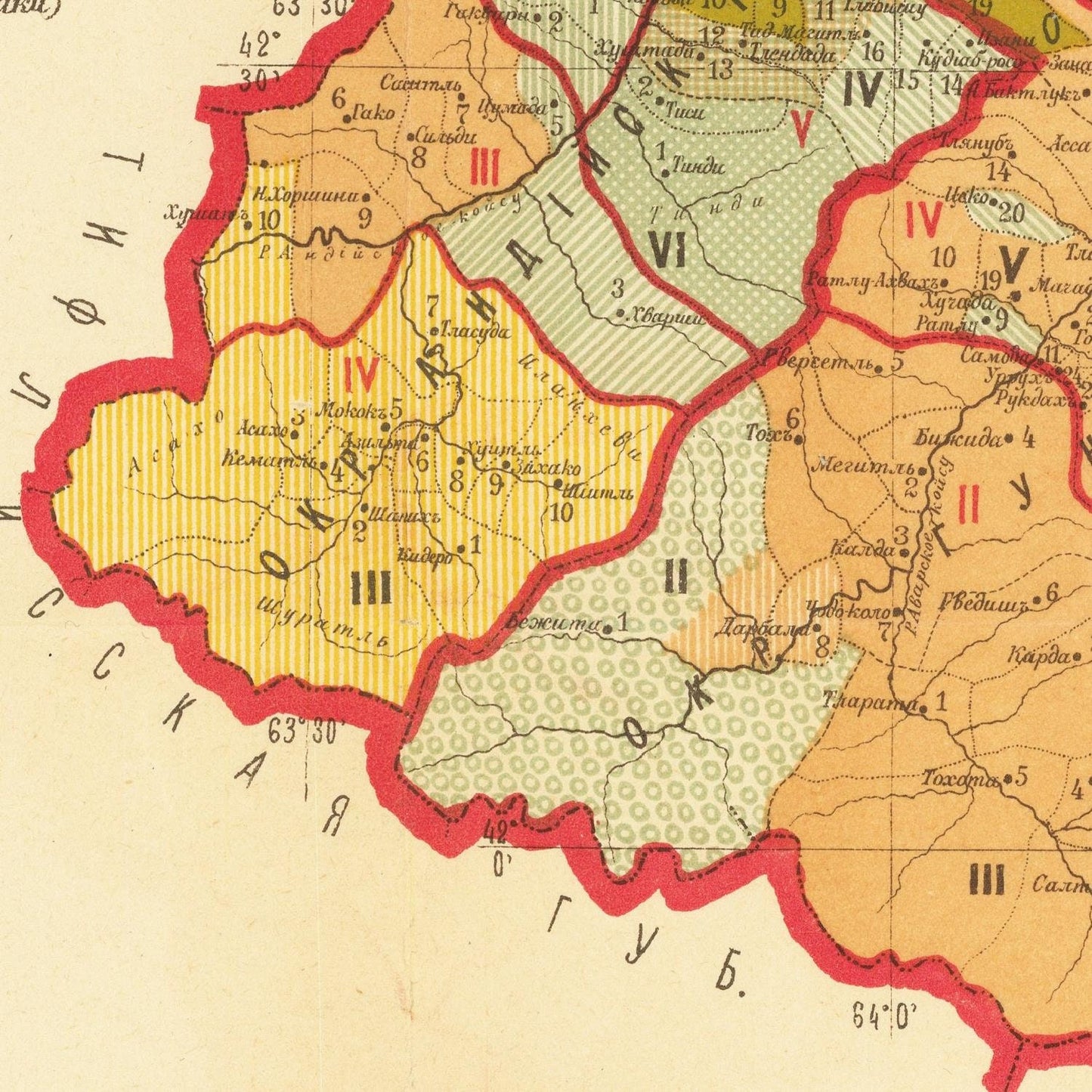 detail of the map from the centre left