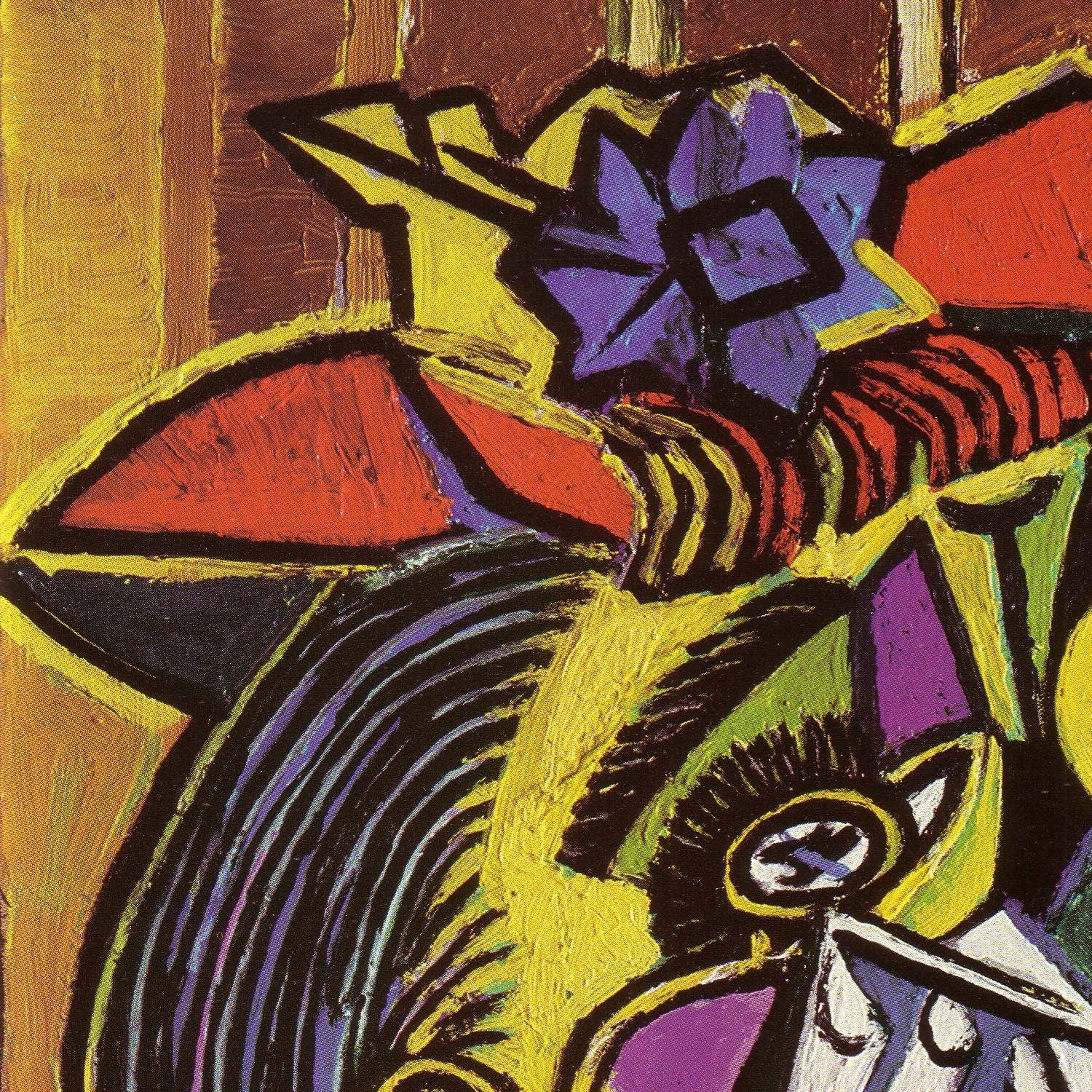 detail of the fine art reproduction from the top left corner