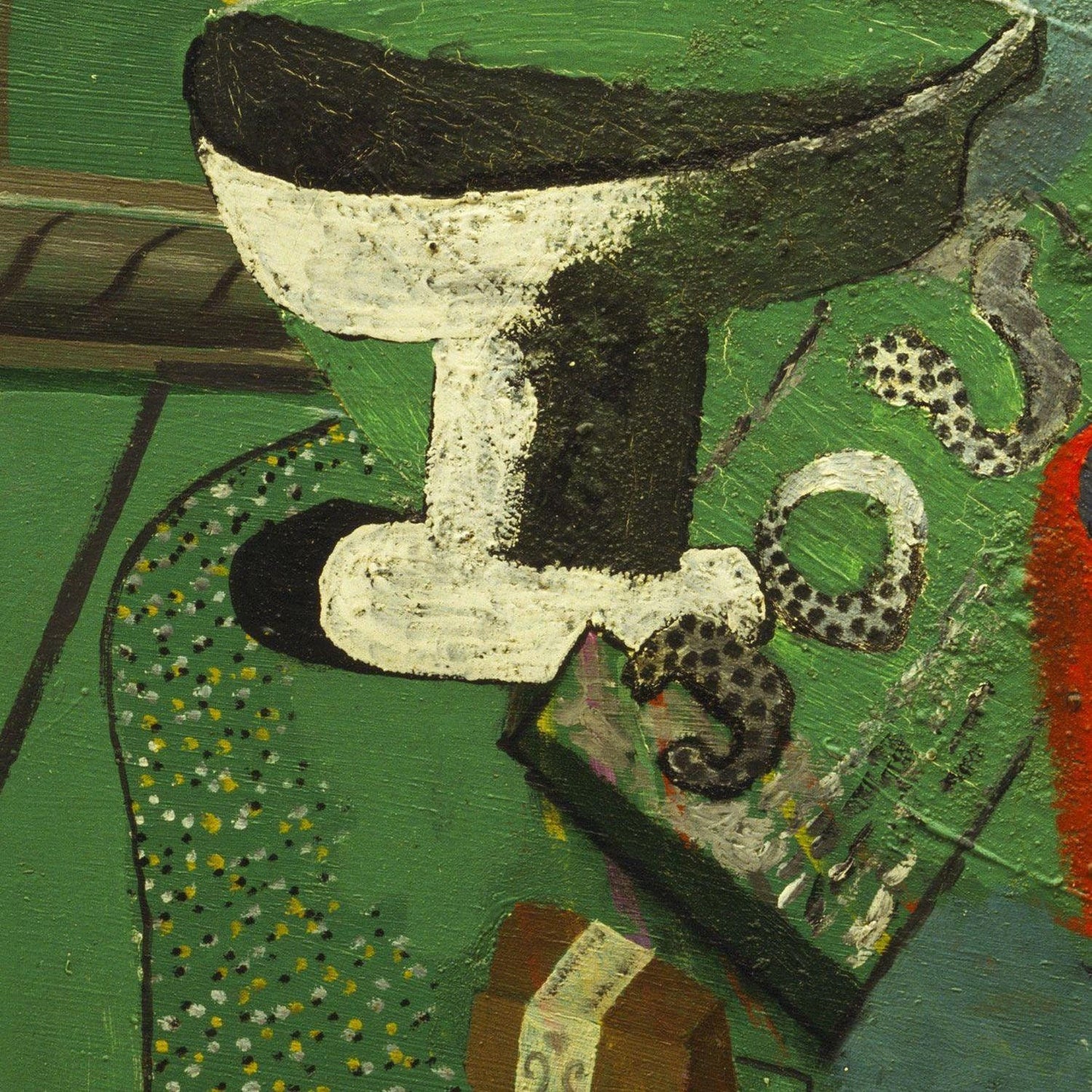 detail of the fine art reproduction from the centre left