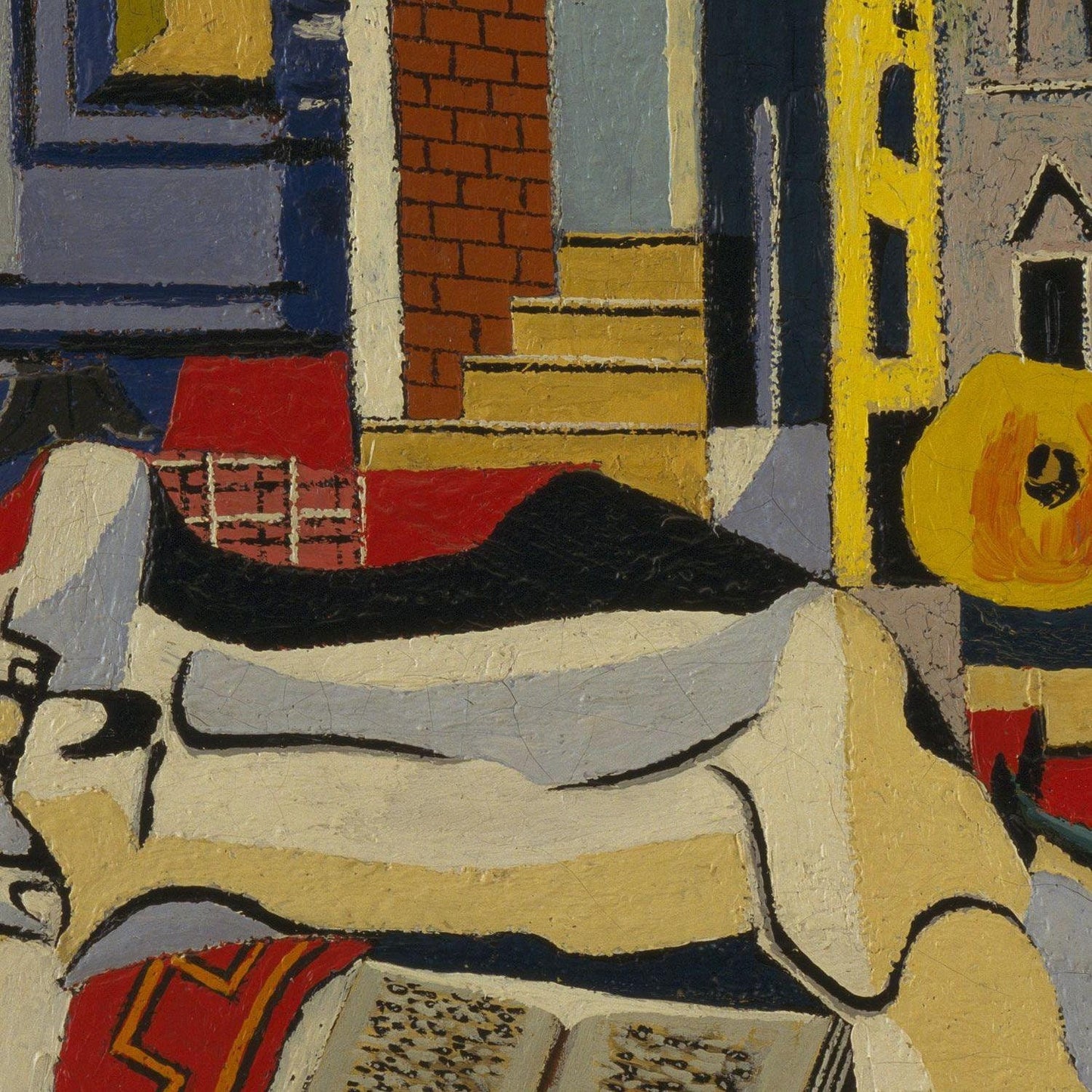 detail of the fine art reproduction from the centre left