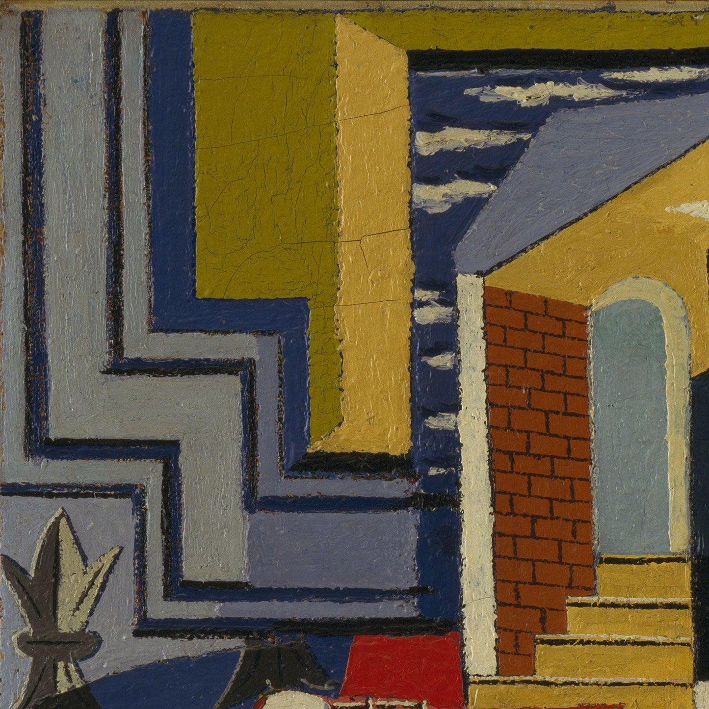 detail of the fine art reproduction from the top left corner