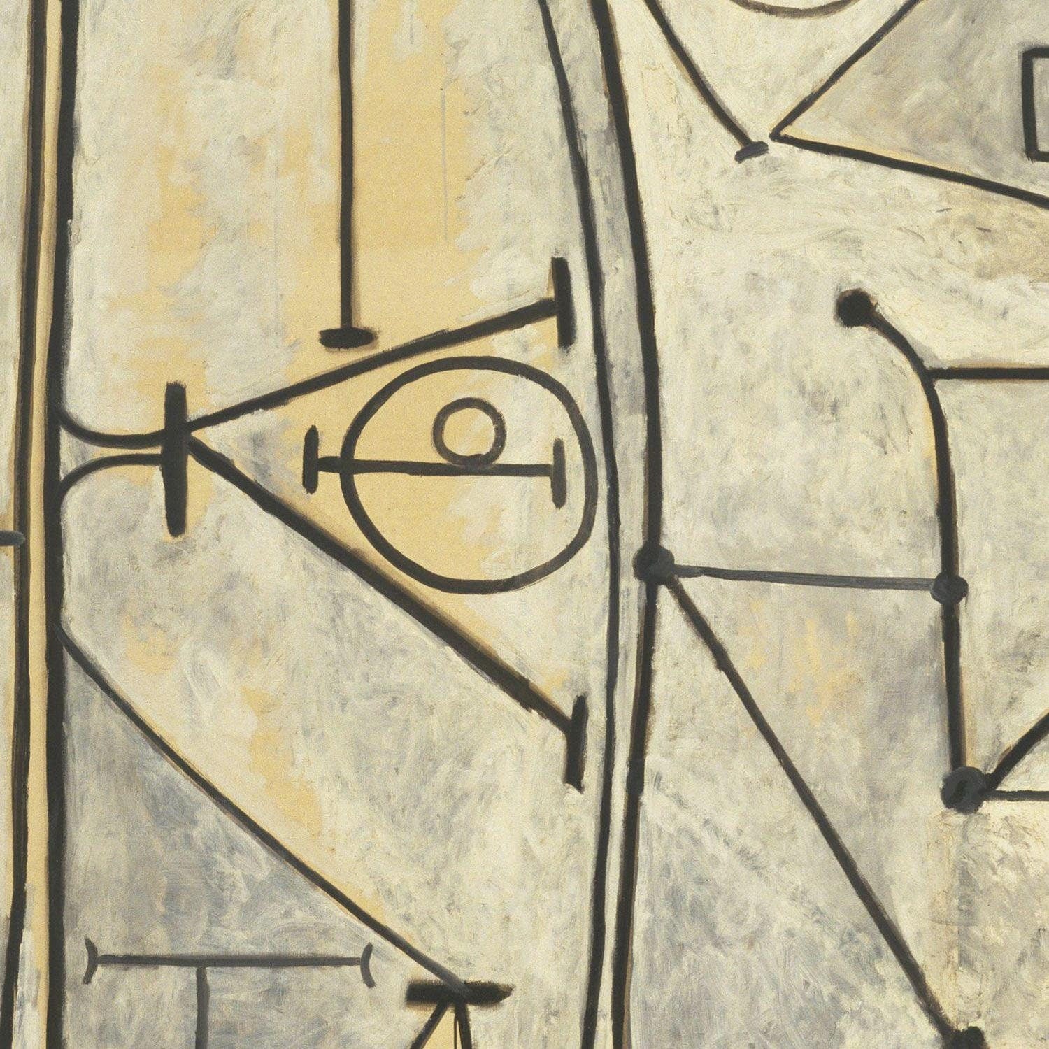 detail of the fine art reproduction from the centre left