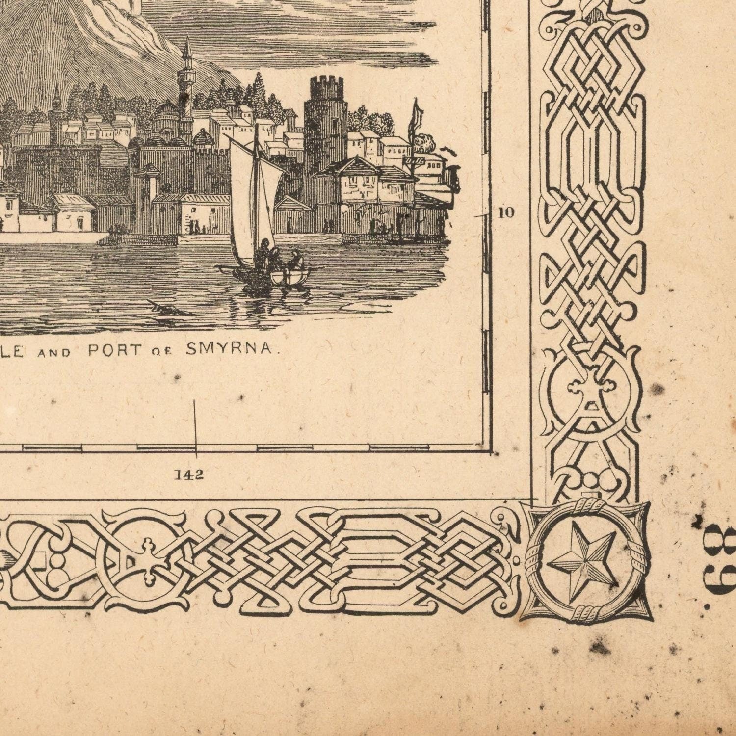 detail of the map from the bottom right corner