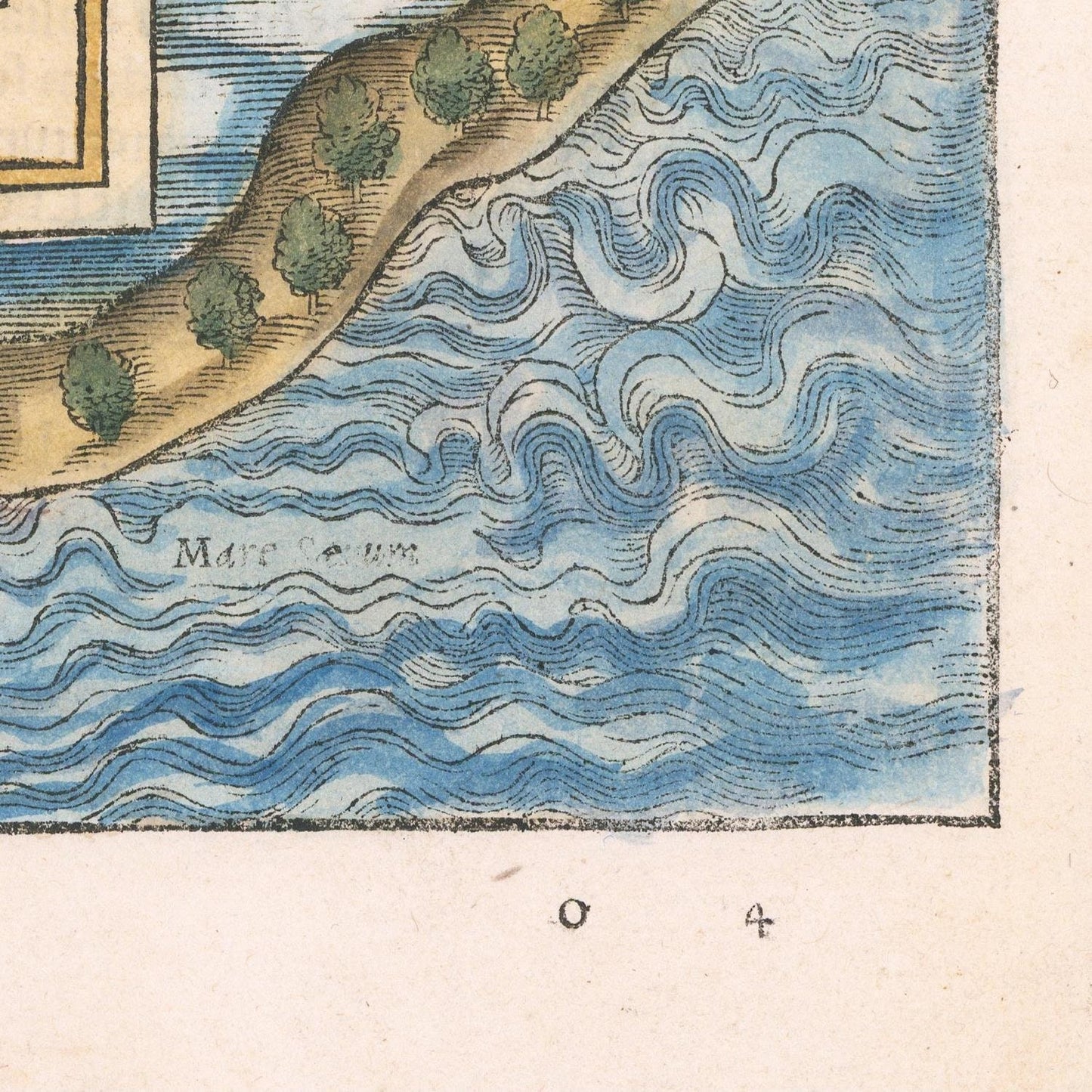 detail of the map from the bottom right corner