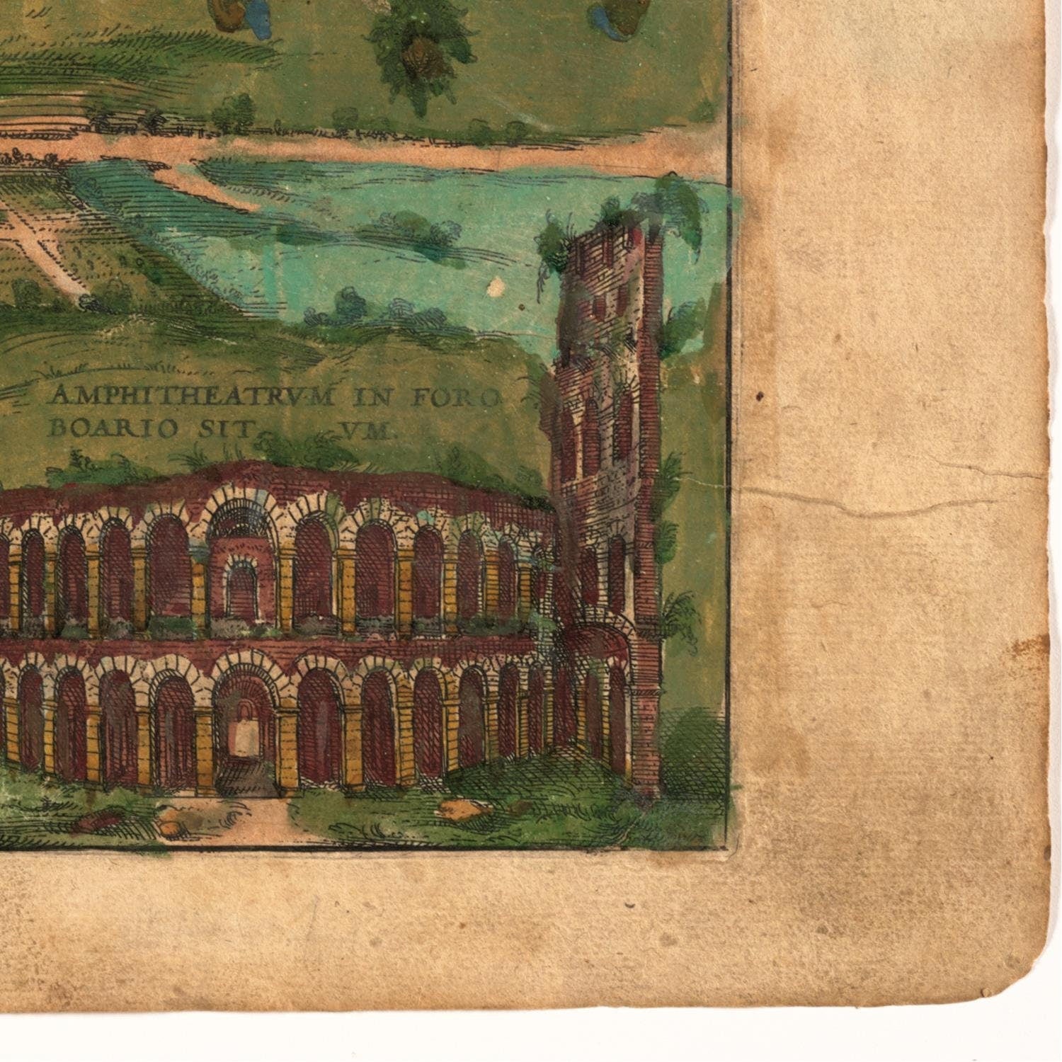 detail of the map from the bottom right corner