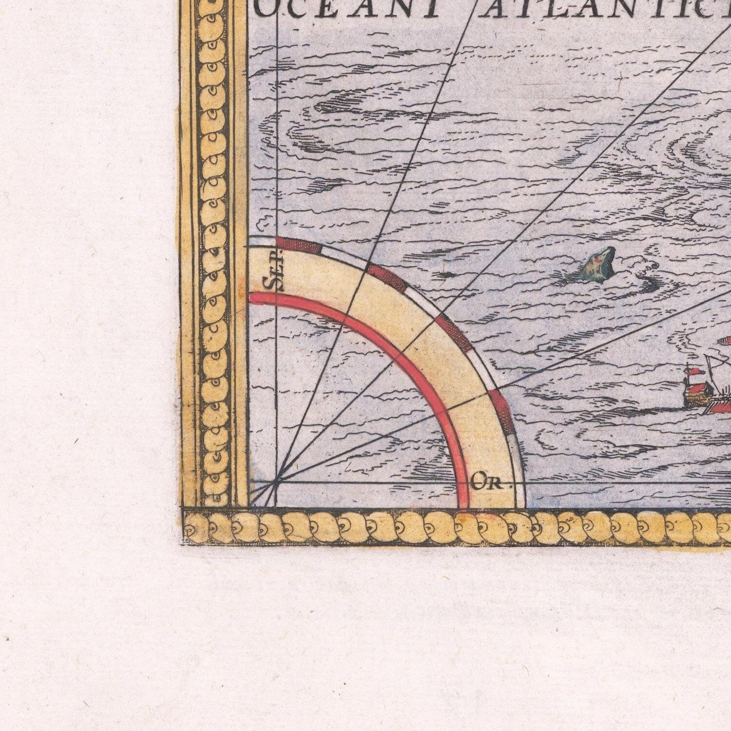 detail of the map from the bottom left corner