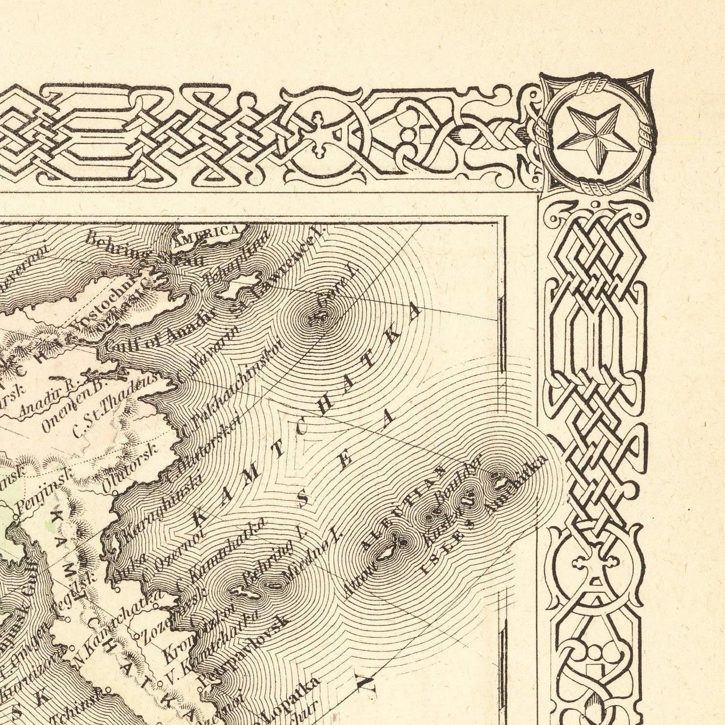 detail of the map from the top right corner