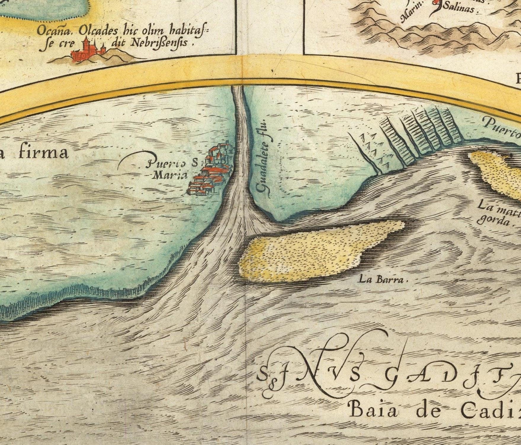 detail of the map from the centre 