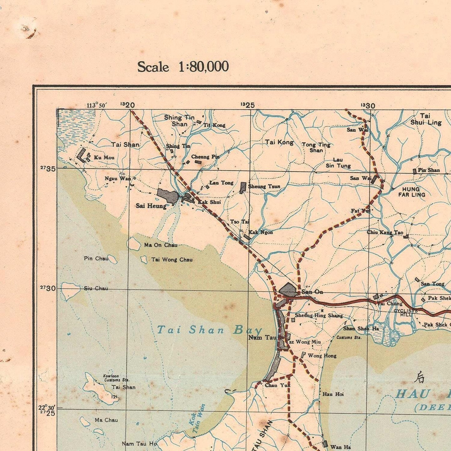 detail of the map from the top left corner