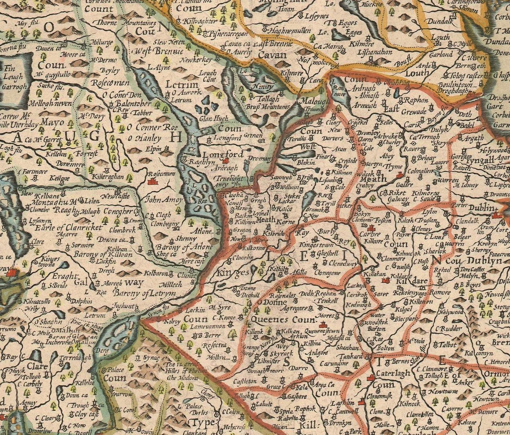 detail of the map from the centre 