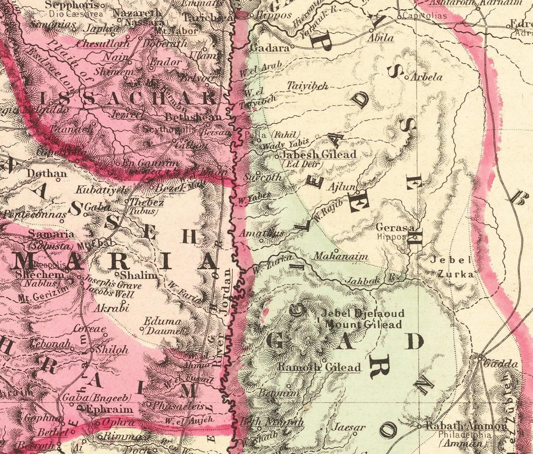 detail of the map from the centre 