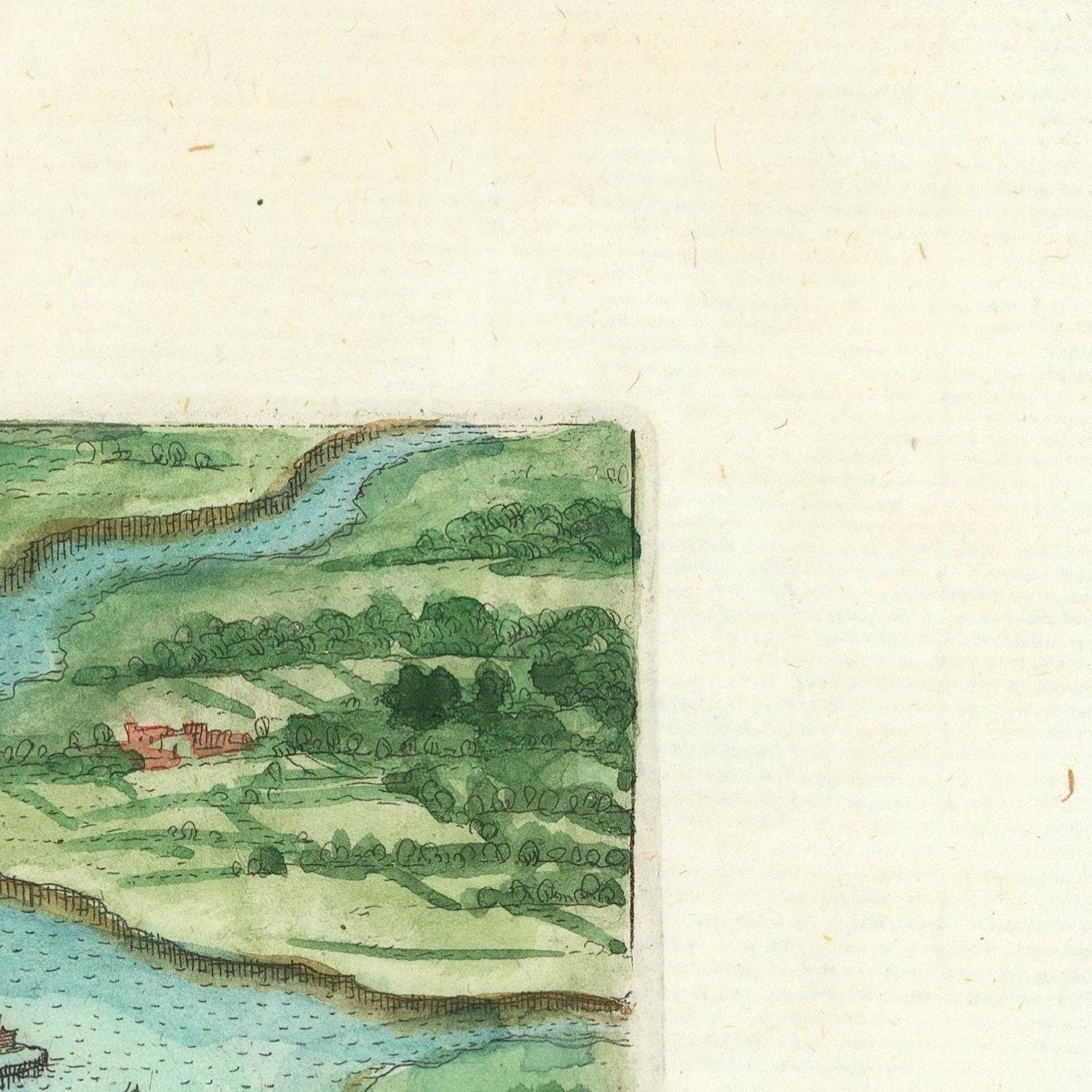 detail of the map from the top right corner