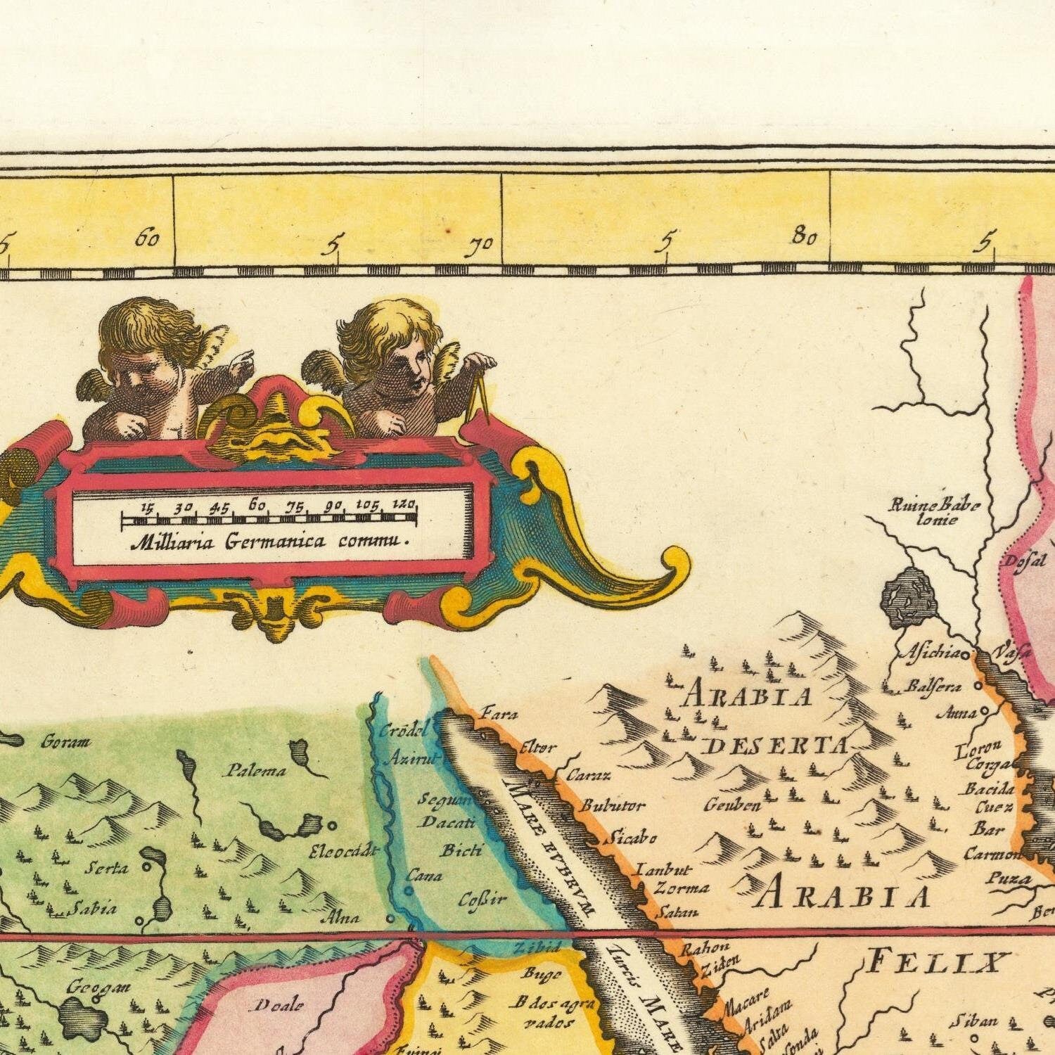 detail of the map from the centre left