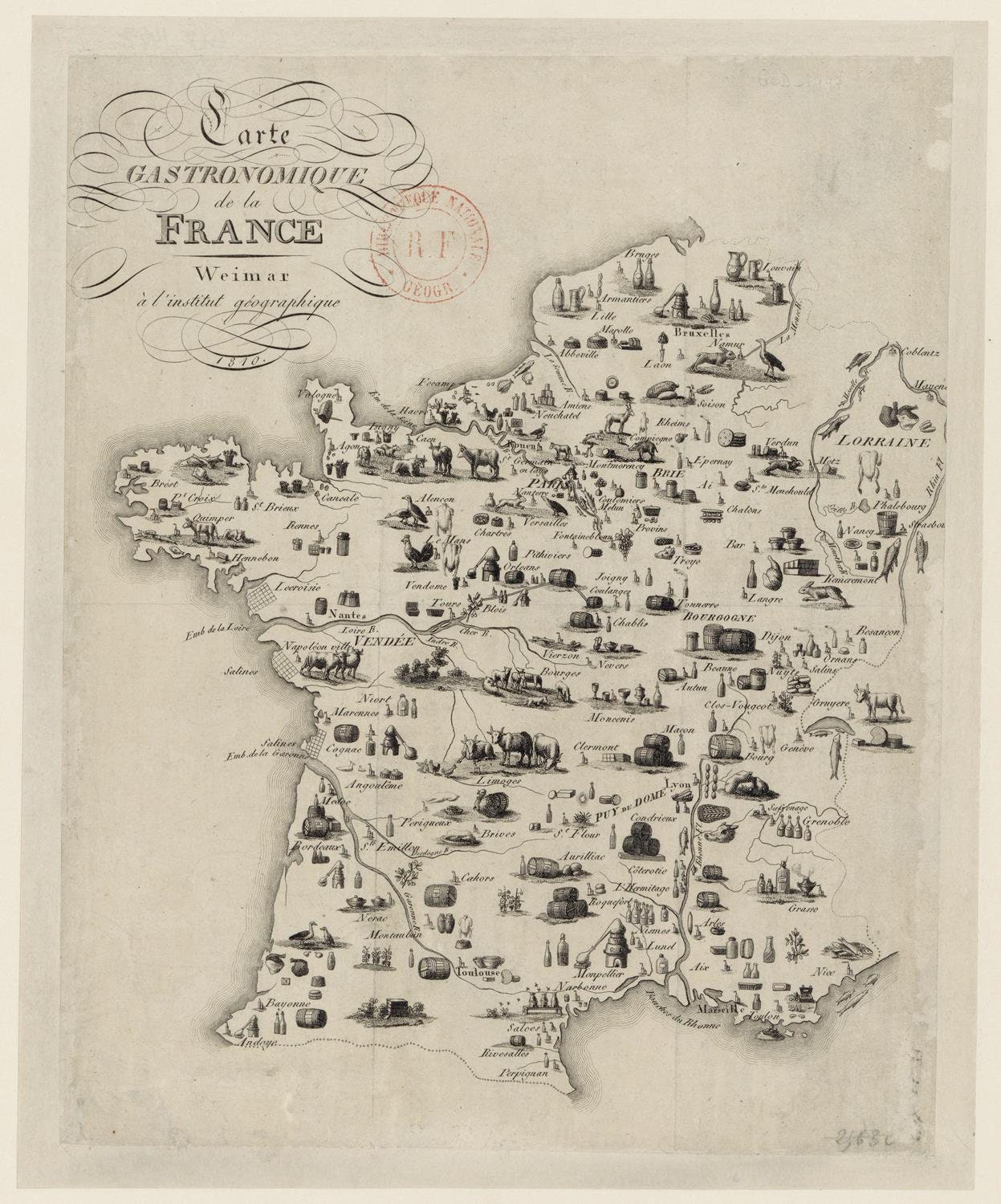 presentation of the map reproduction without a frame