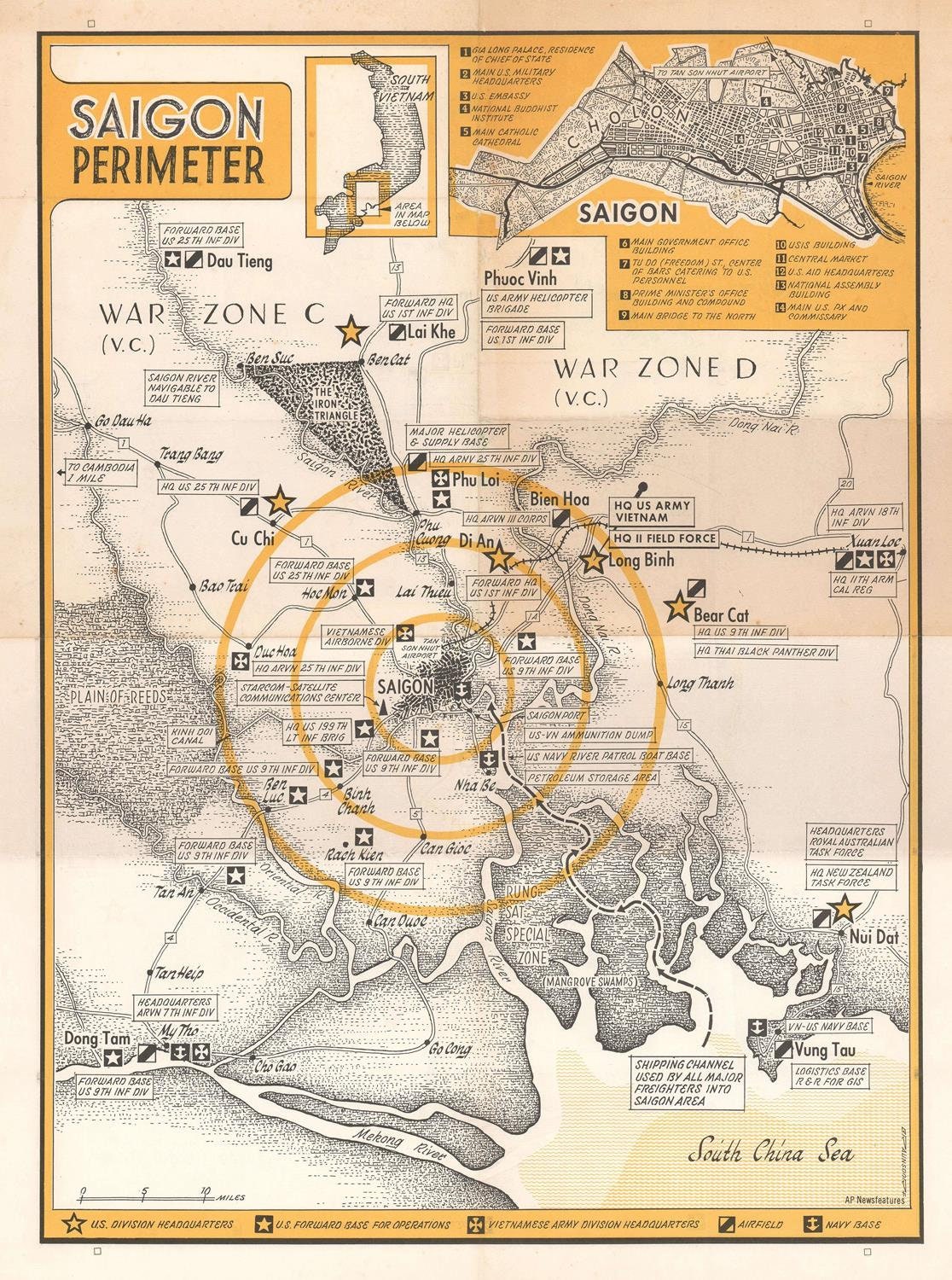 presentation of the map reproduction without a frame