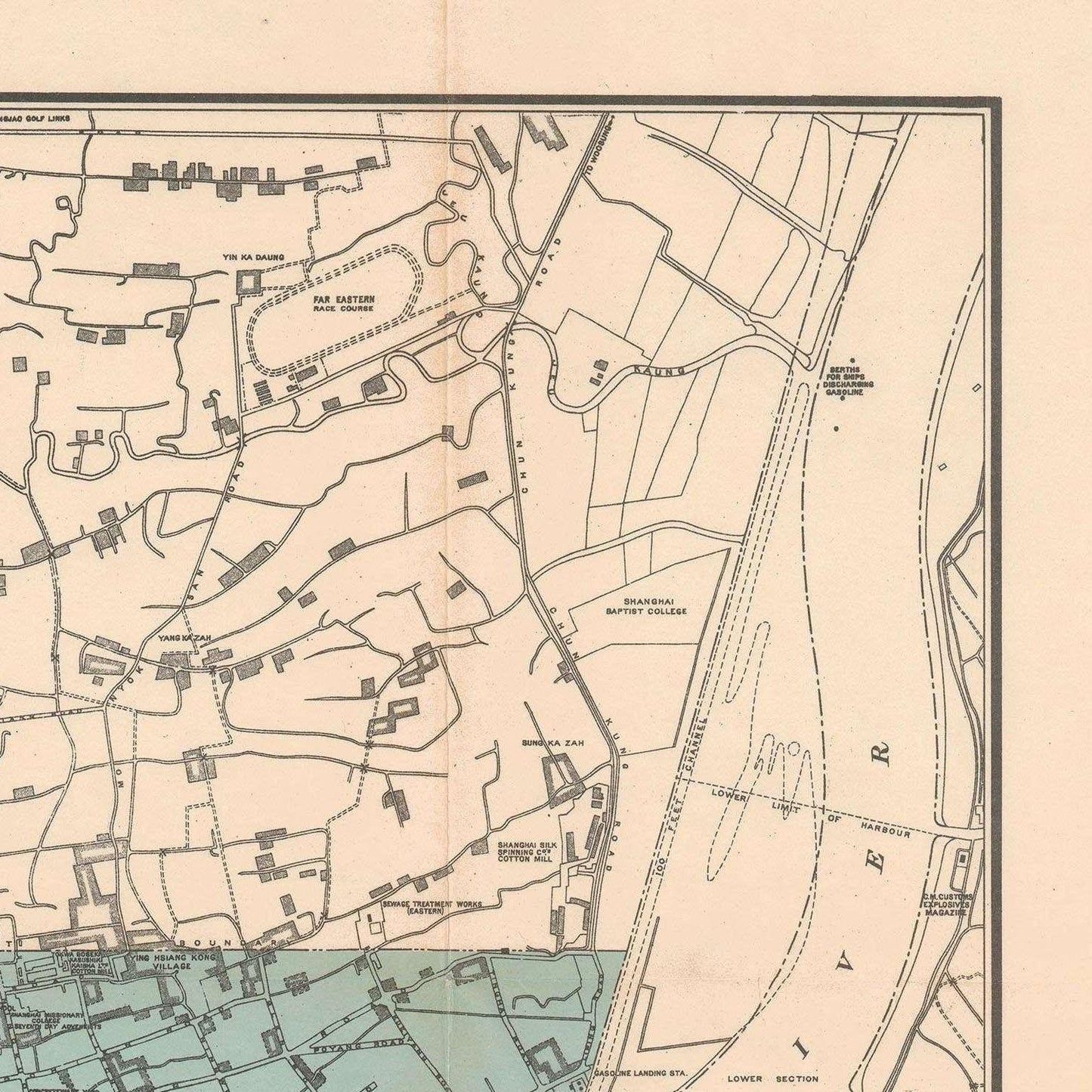 detail of the map from the top right corner