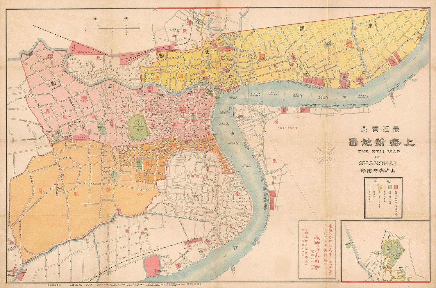 presentation of the map reproduction without a frame