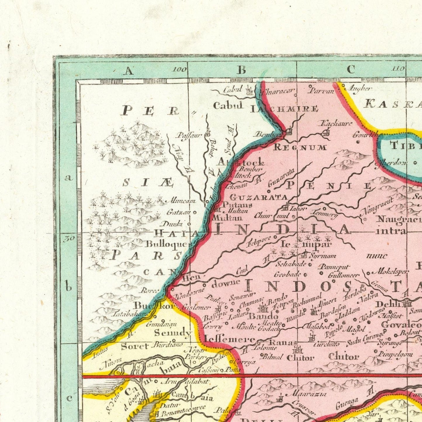 detail of the map from the top left corner