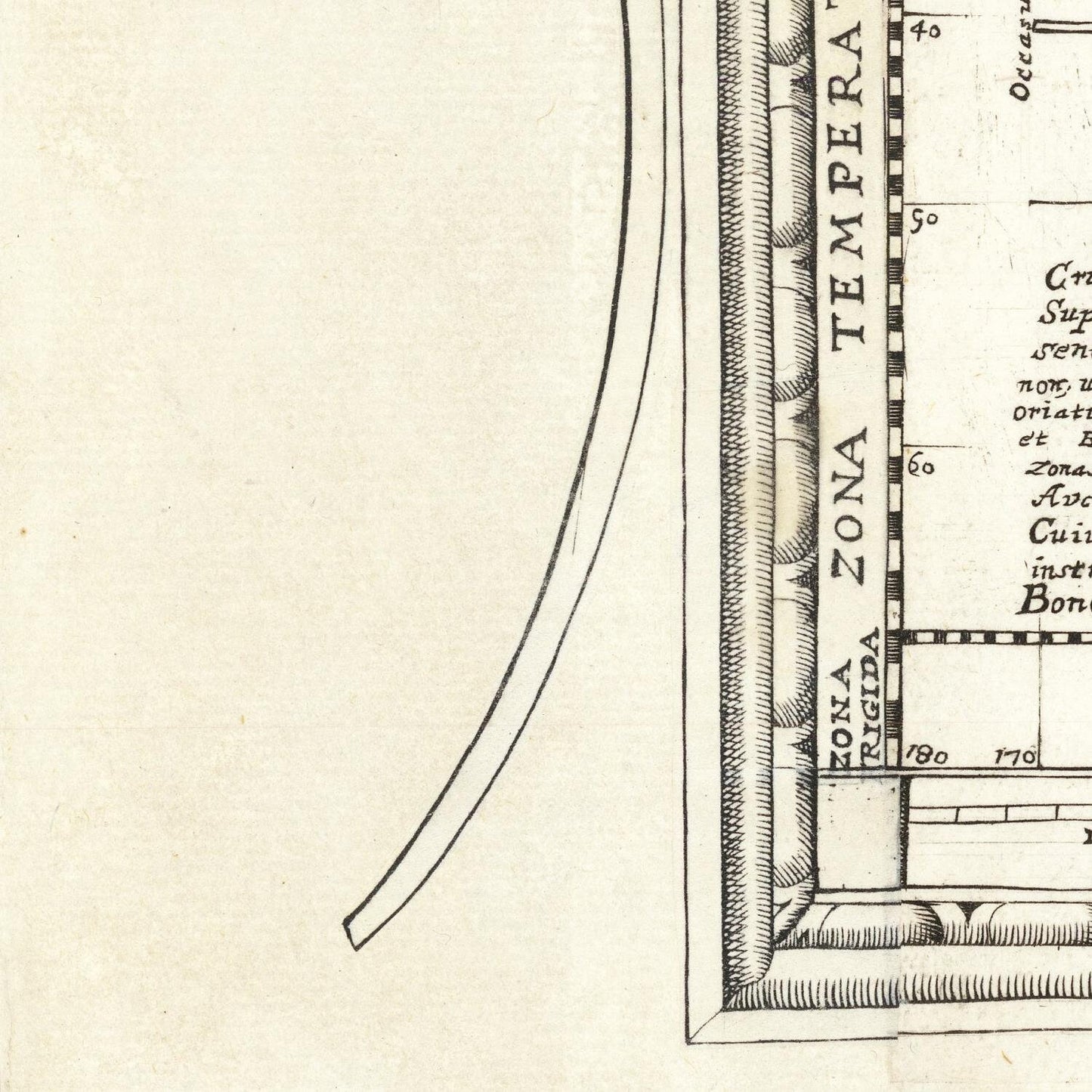 detail of the map from the bottom left corner