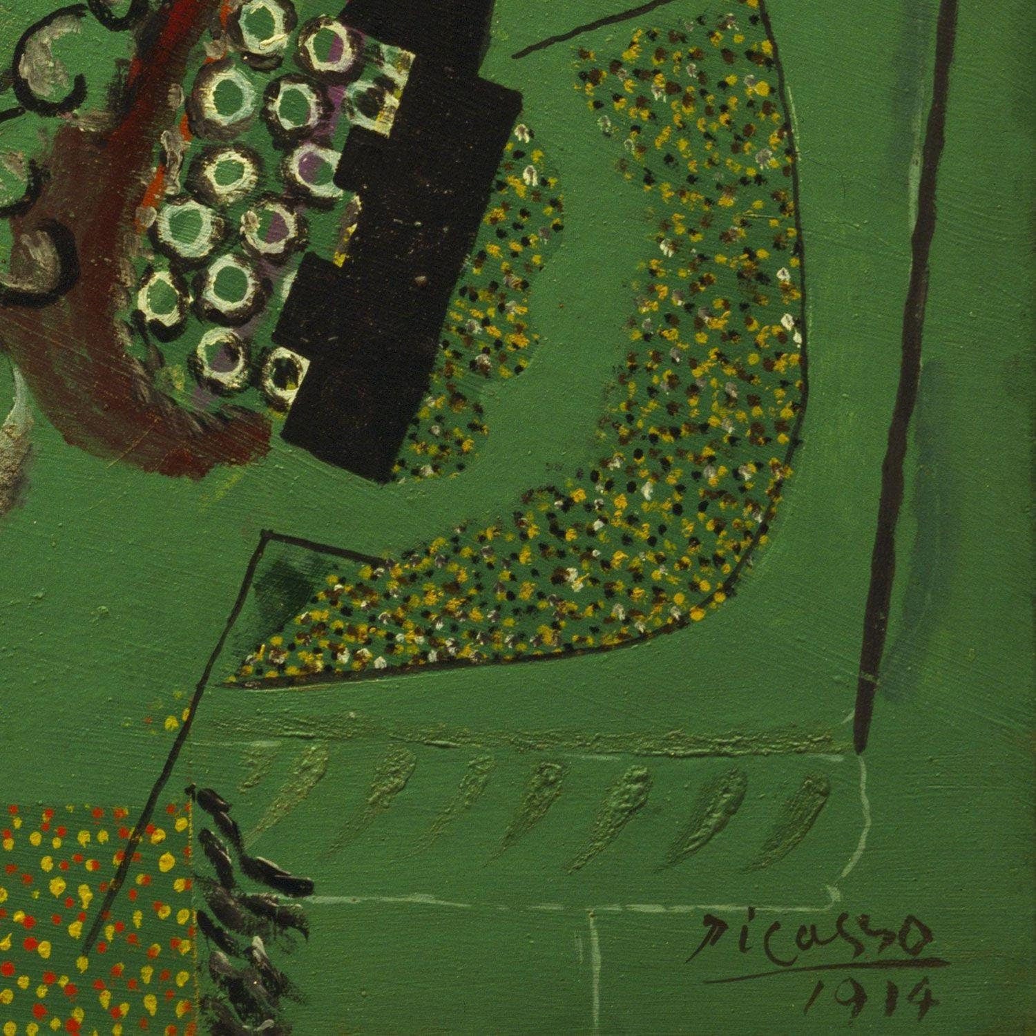 detail of the fine art reproduction from the bottom right corner