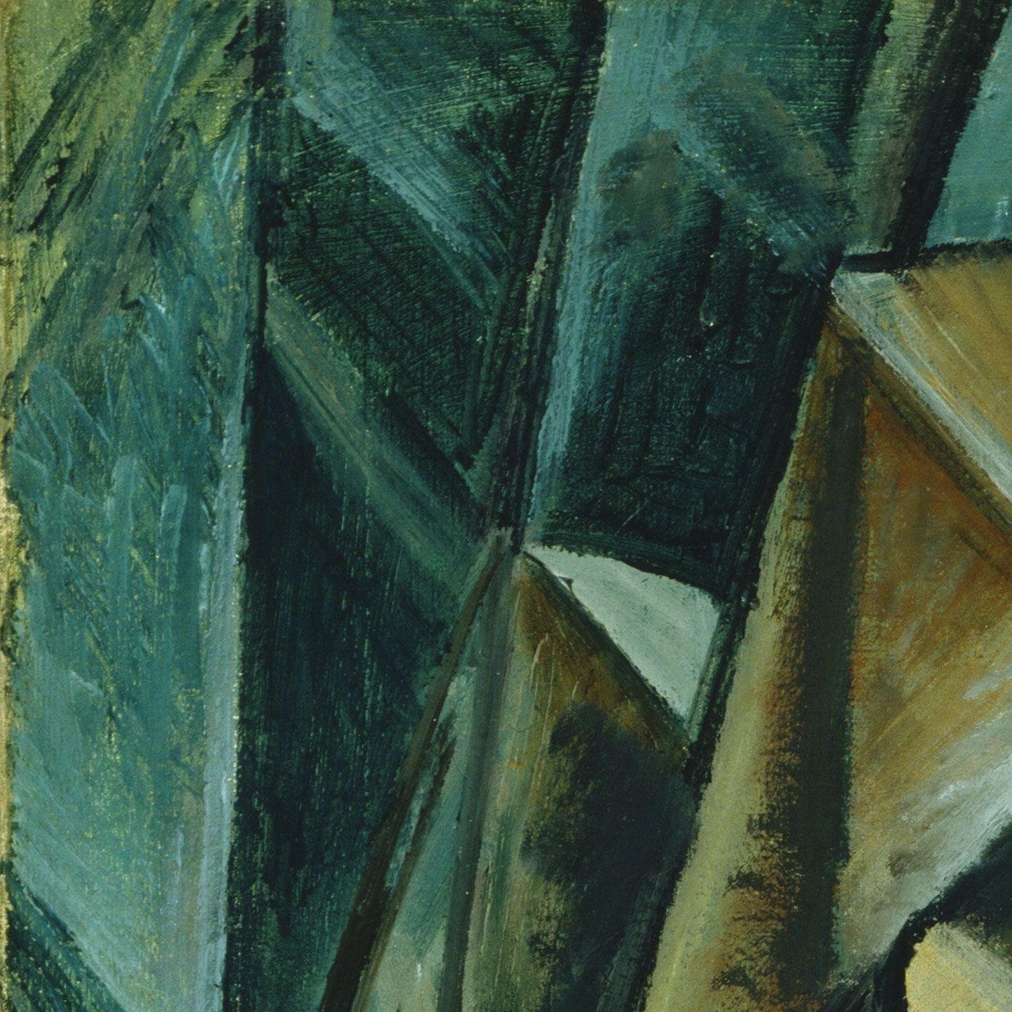 detail of the fine art reproduction from the top left corner