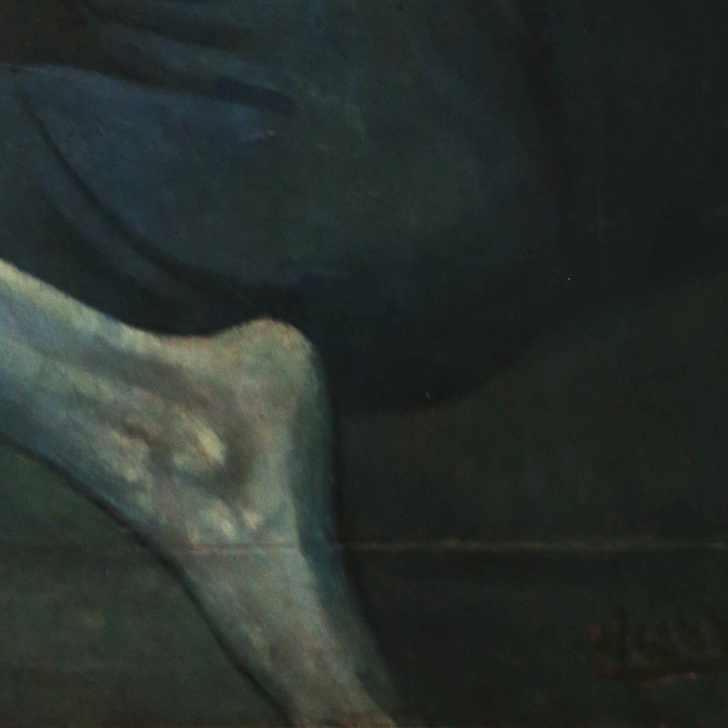 detail of the fine art reproduction from the bottom right corner