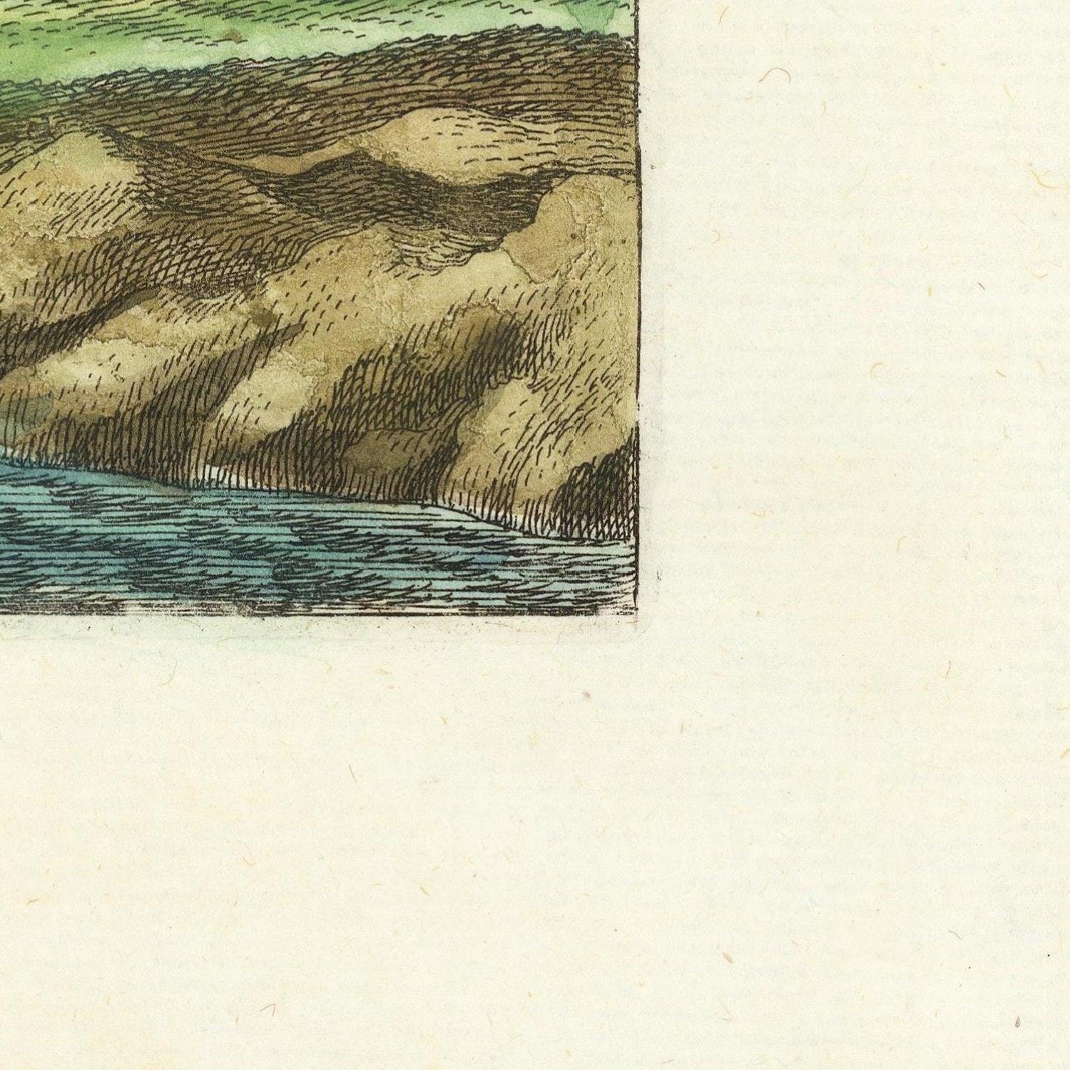 detail of the map from the bottom right corner