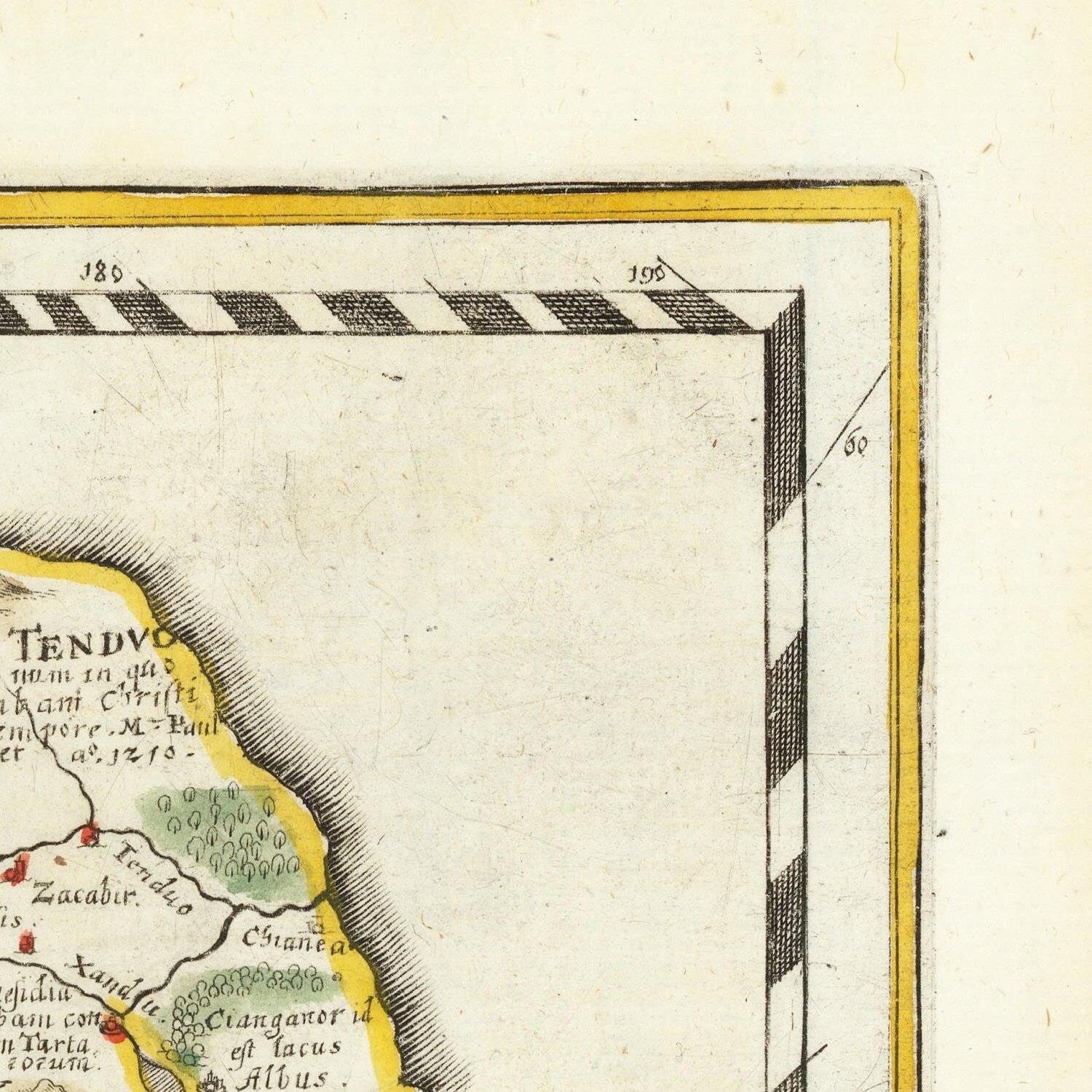 detail of the map from the top right corner