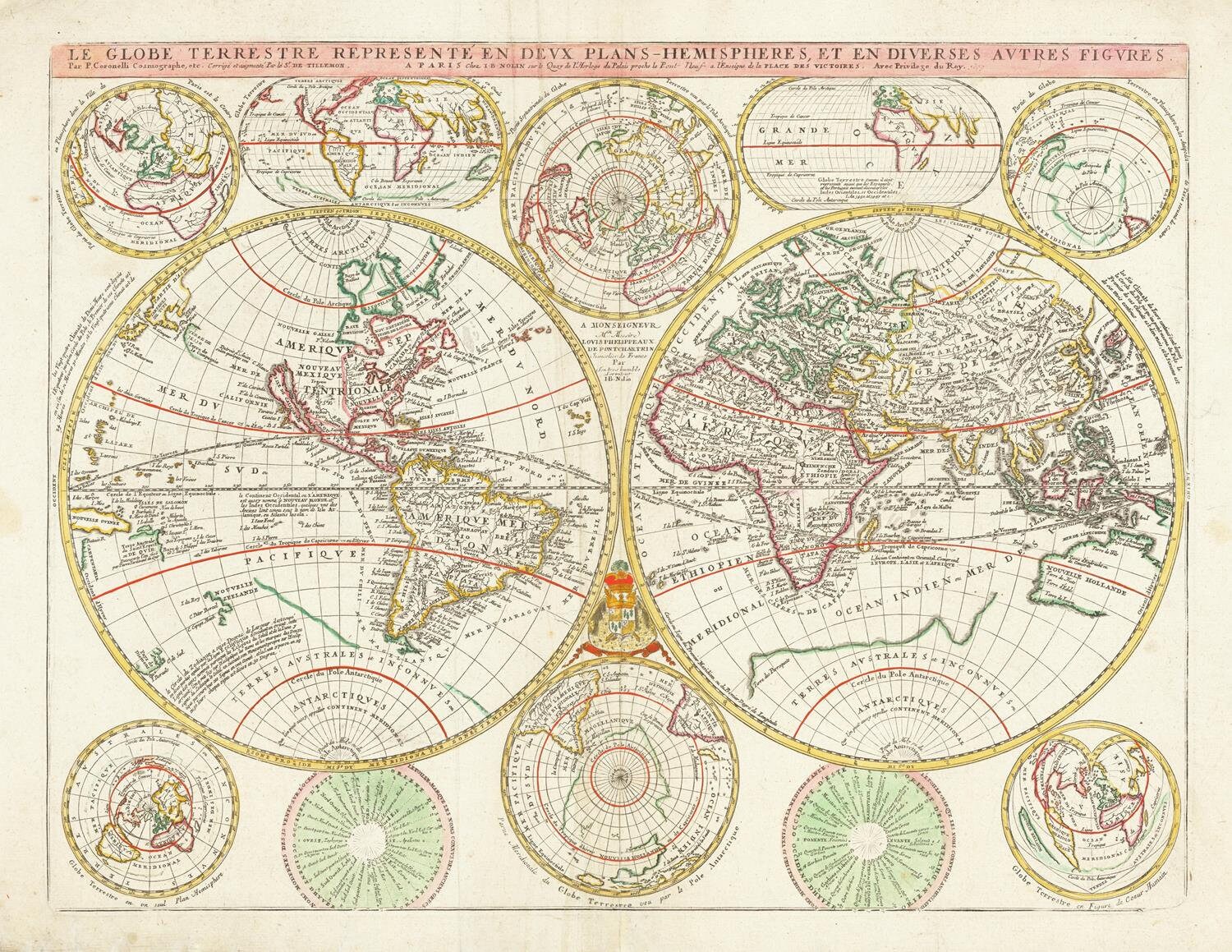 presentation of the map reproduction without a frame