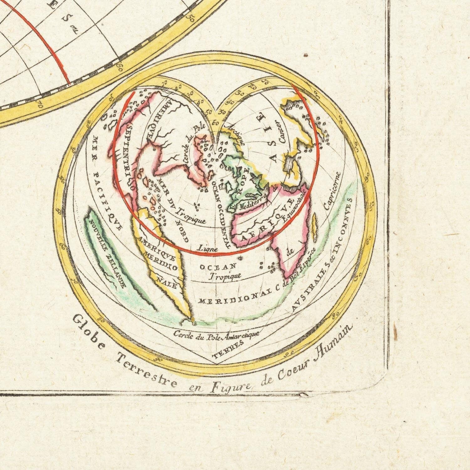 detail of the map from the bottom right corner