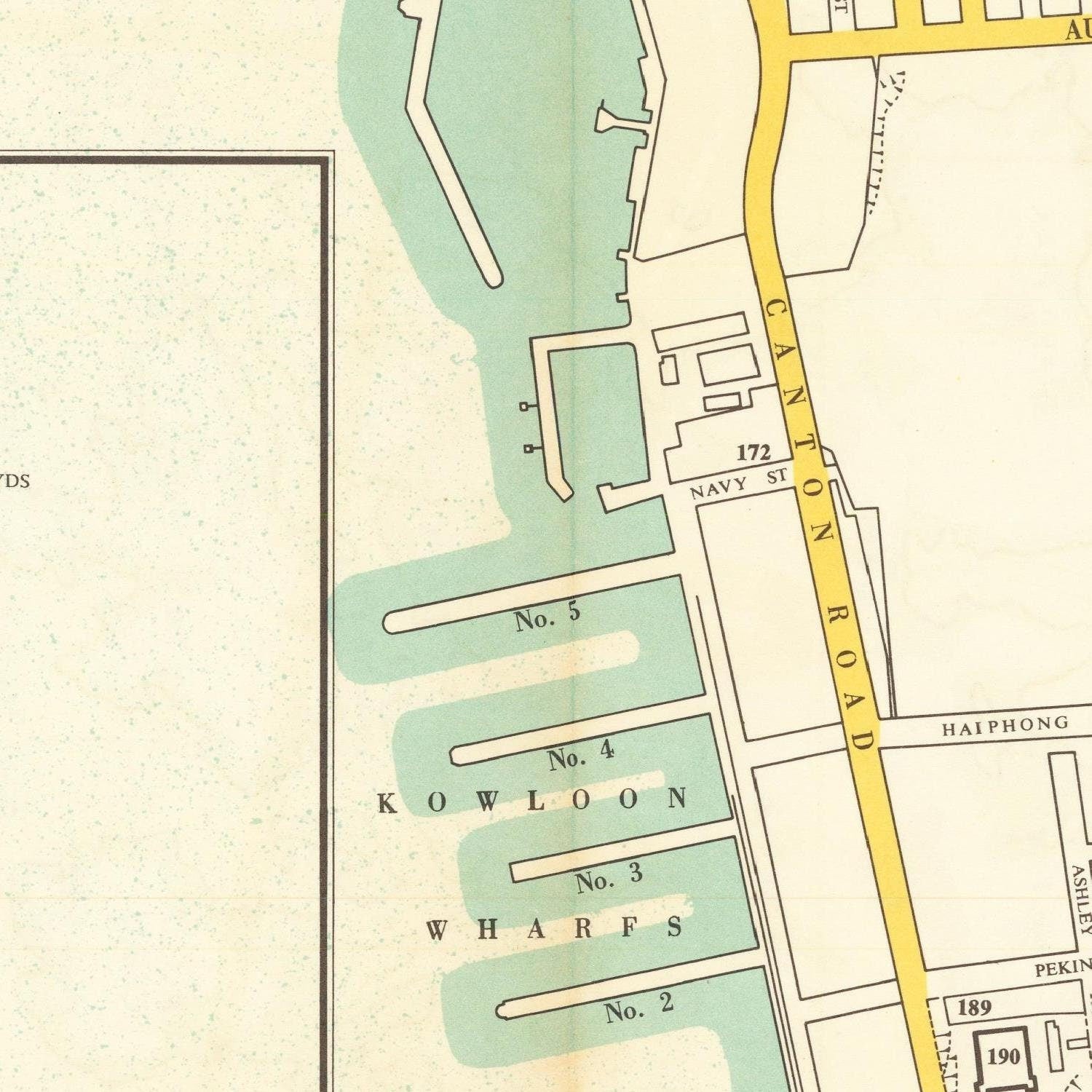 detail of the map from the centre 