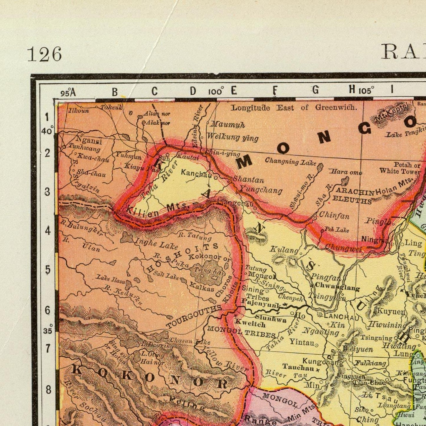 detail of the map from the top left corner