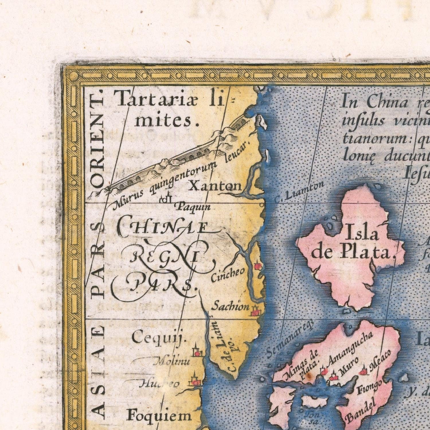 detail of the map from the top left corner