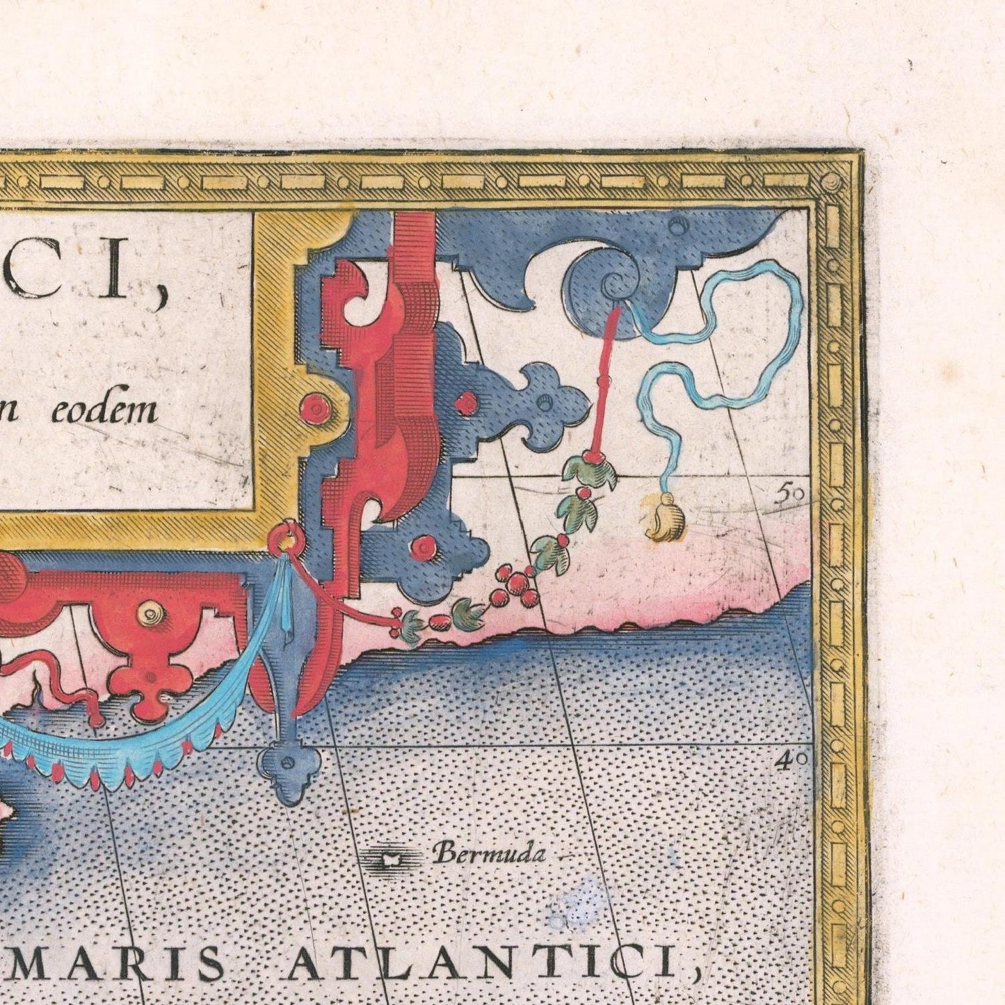 detail of the map from the bottom left corner