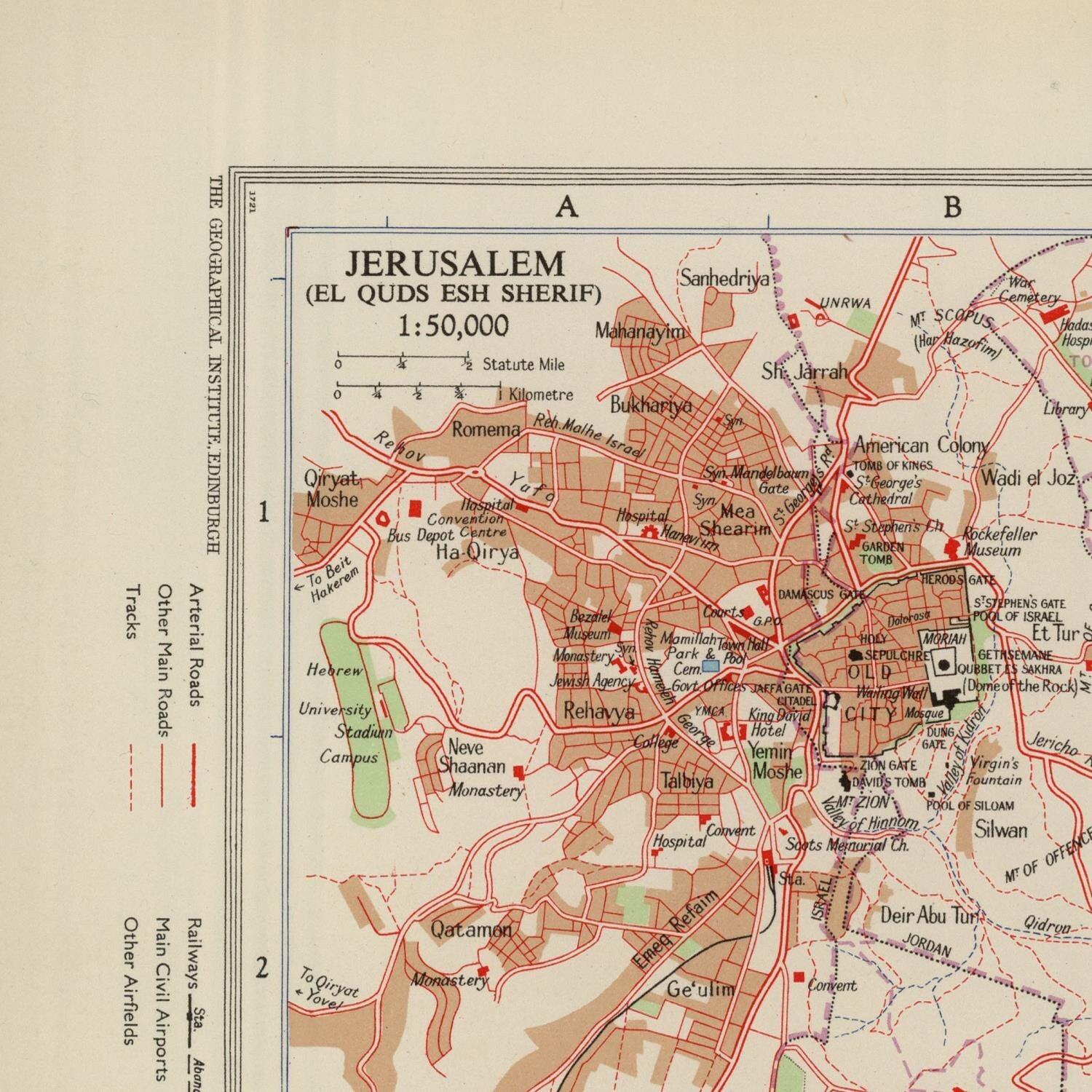 detail of the map from the top left corner