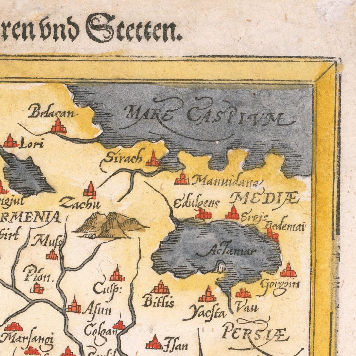 detail of the map from the top right corner