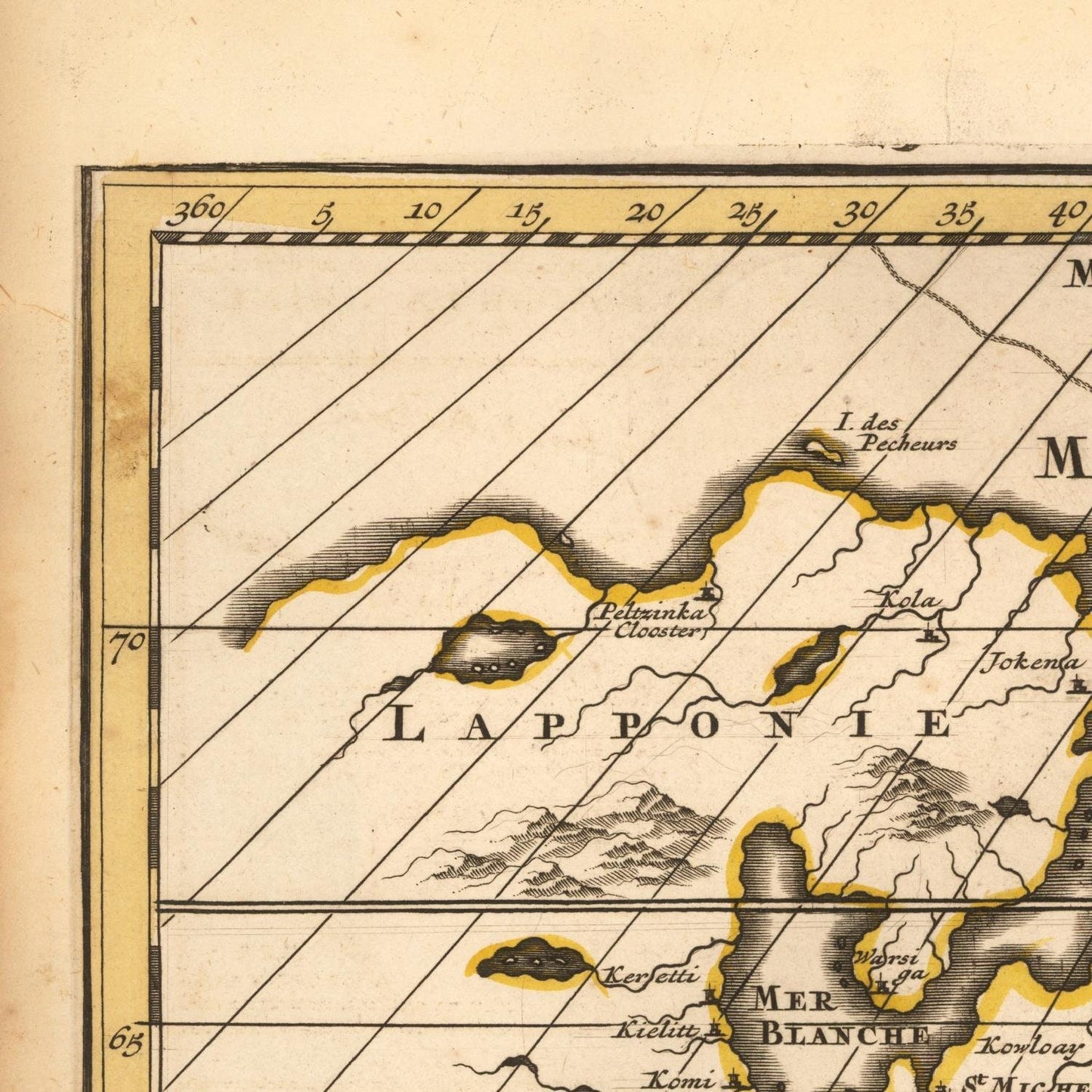 detail of the map from the top left corner