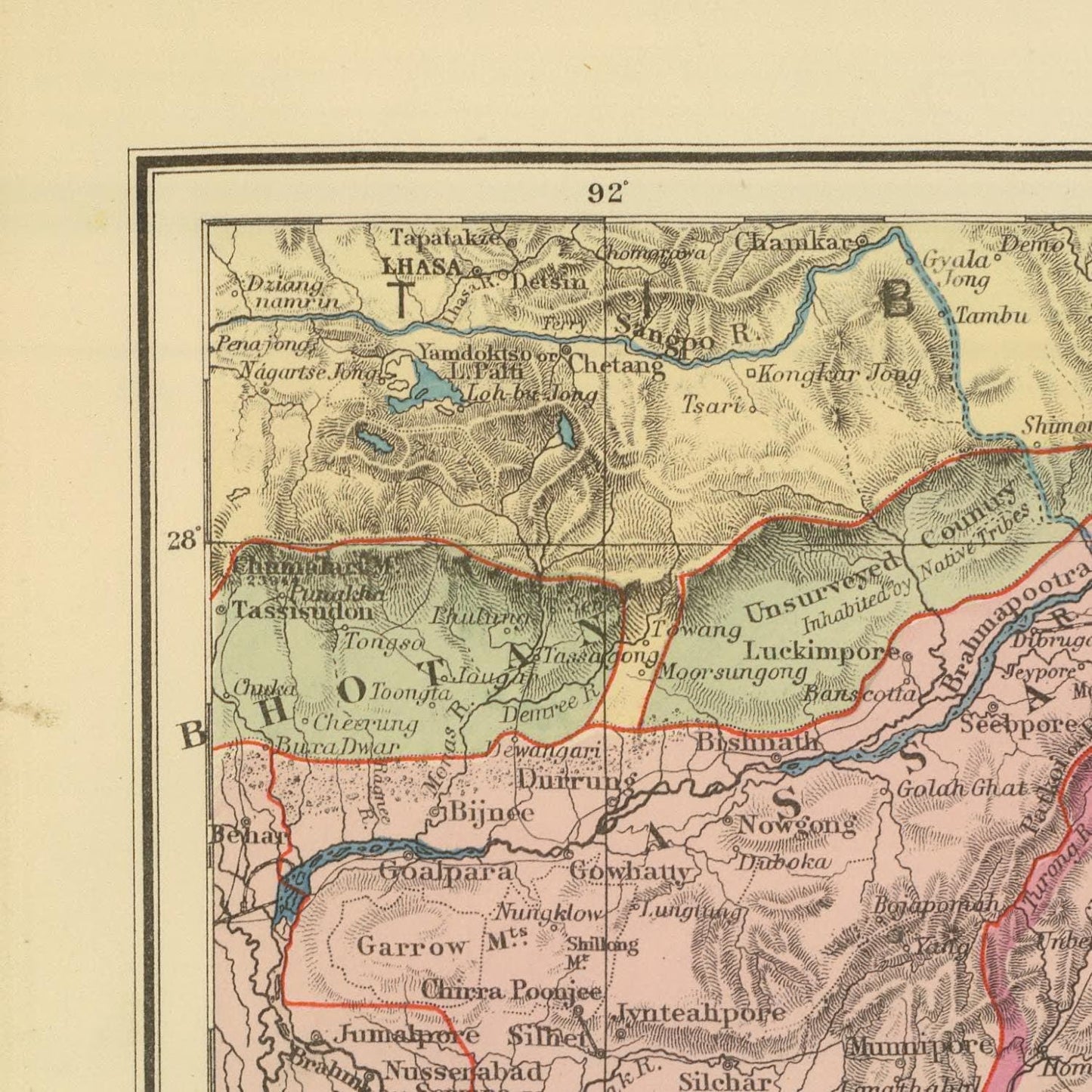 detail of the map from the top left corner