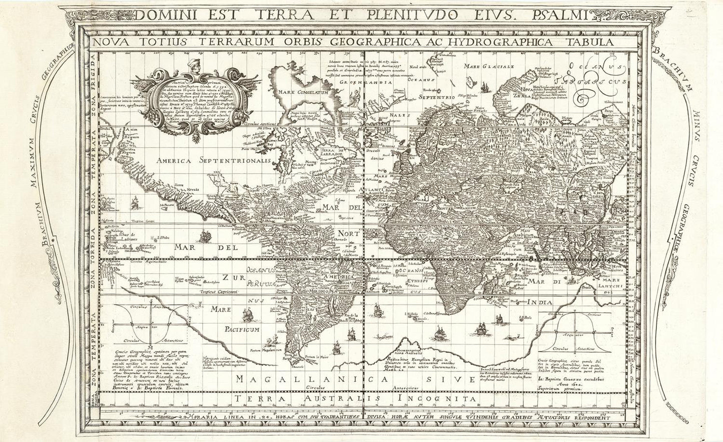 presentation of the map reproduction without a frame