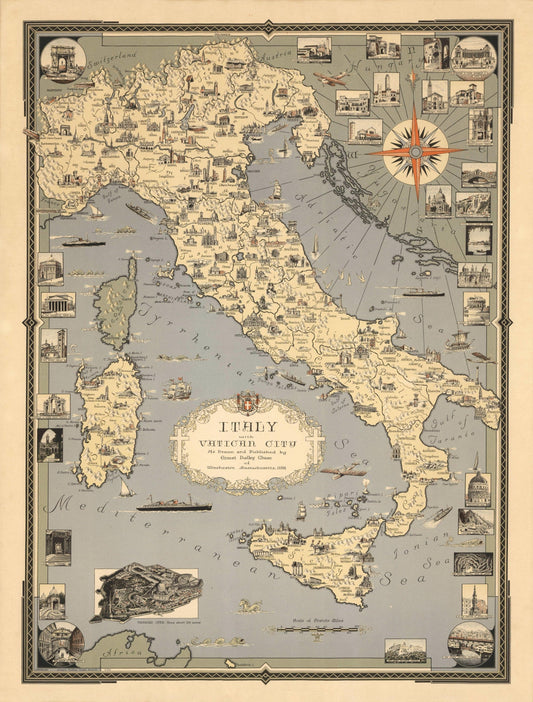 presentation of the map without a frame