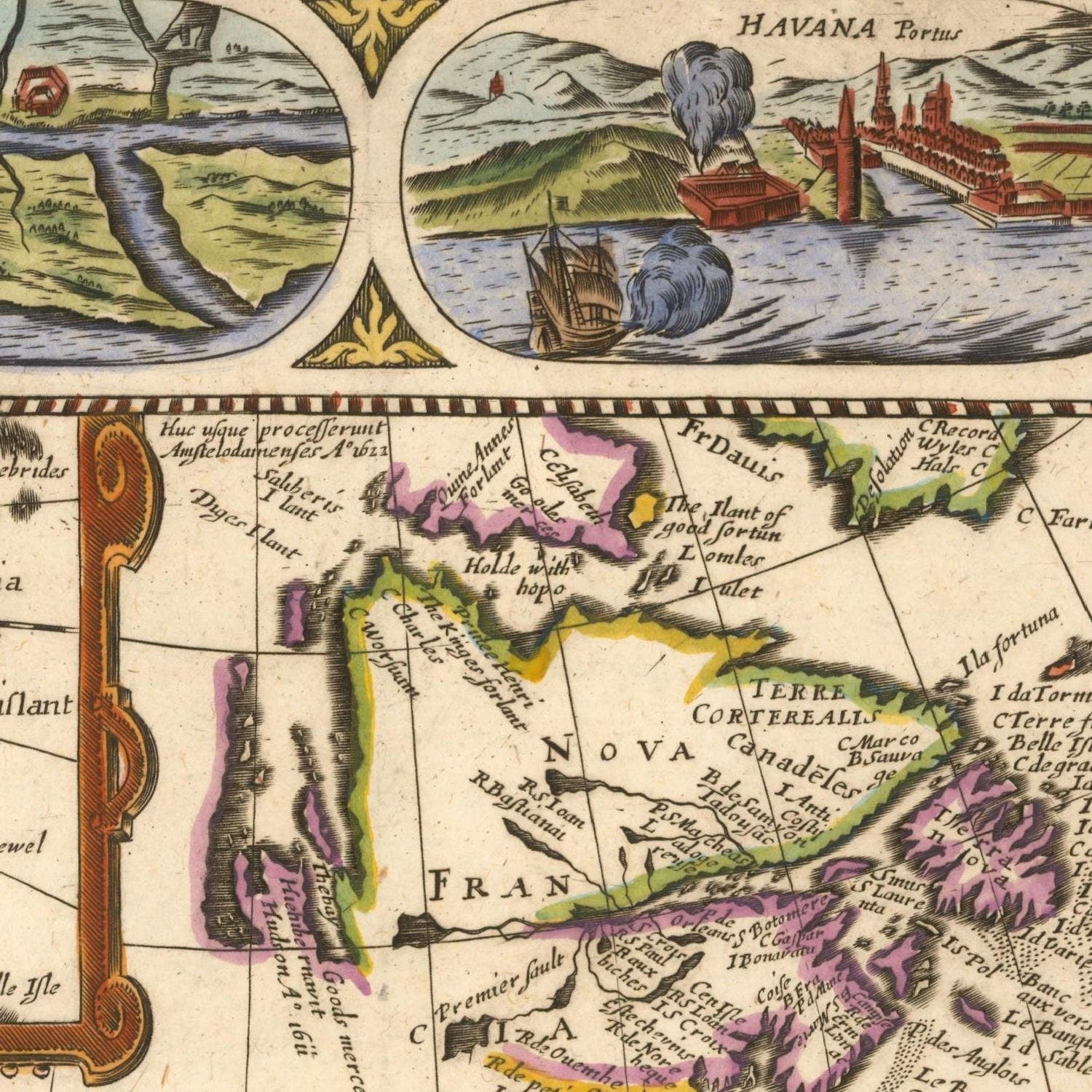 detail of the map from the centre left