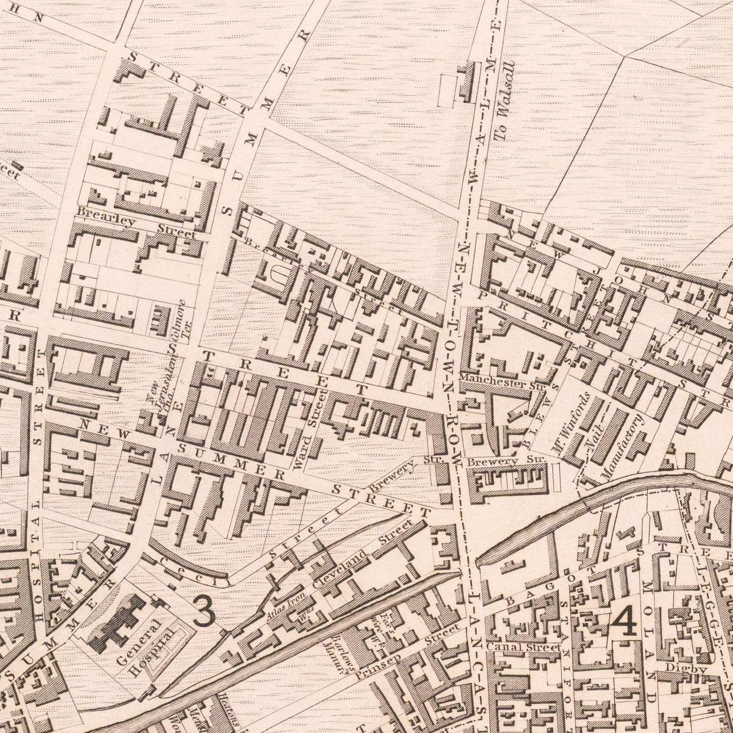 detail of the map from the centre left