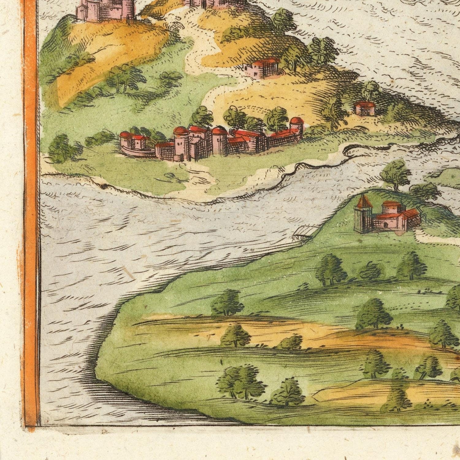 detail of the map from the bottom left corner