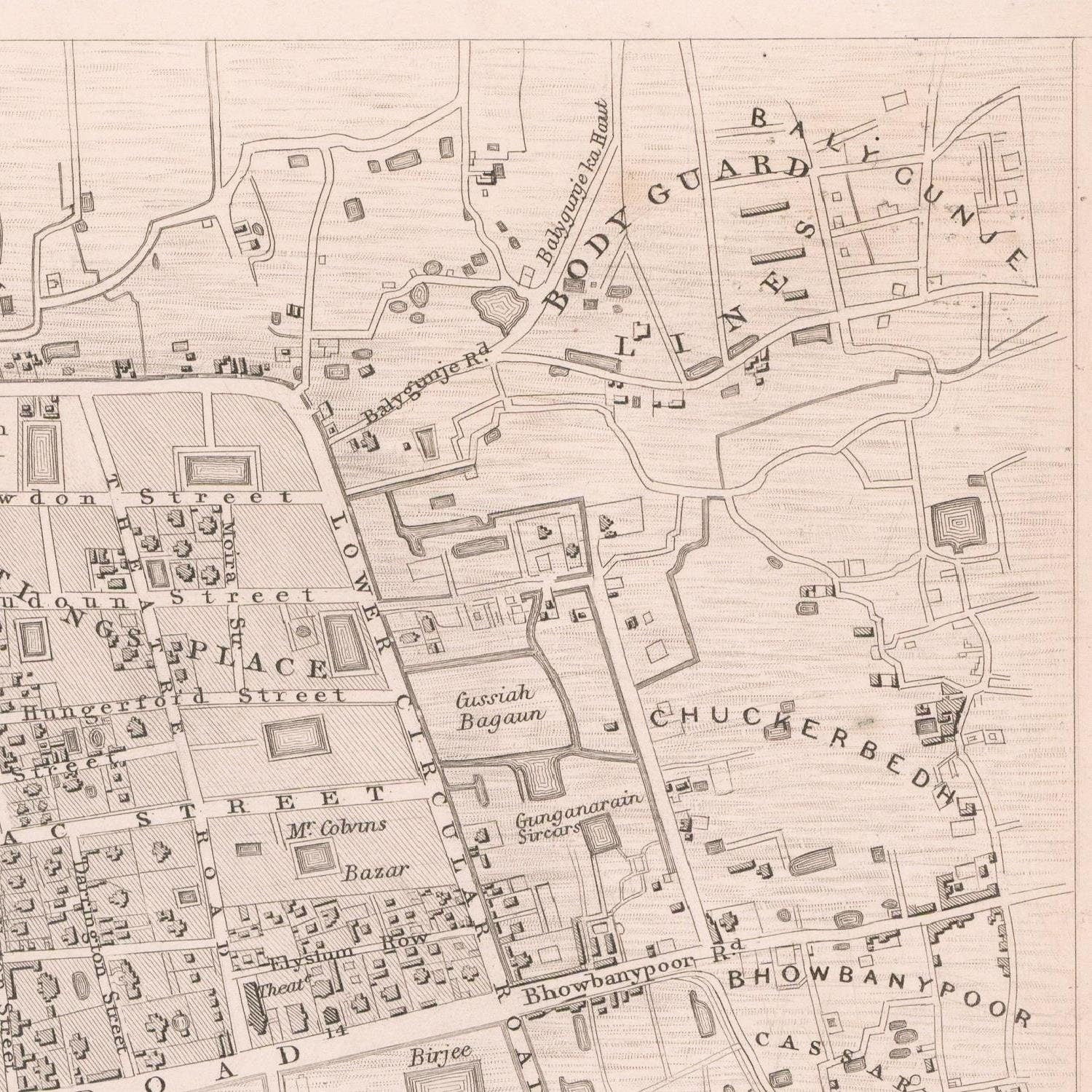 detail of the map from the top right corner