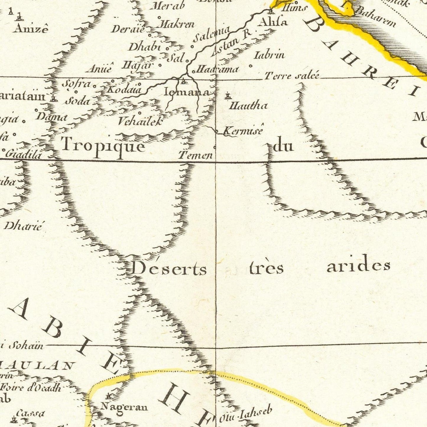 detail of the map from the centre 