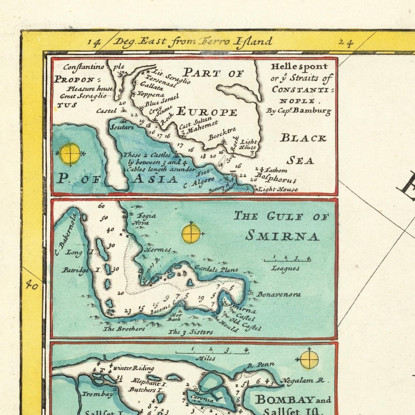 detail of the map from the top left corner