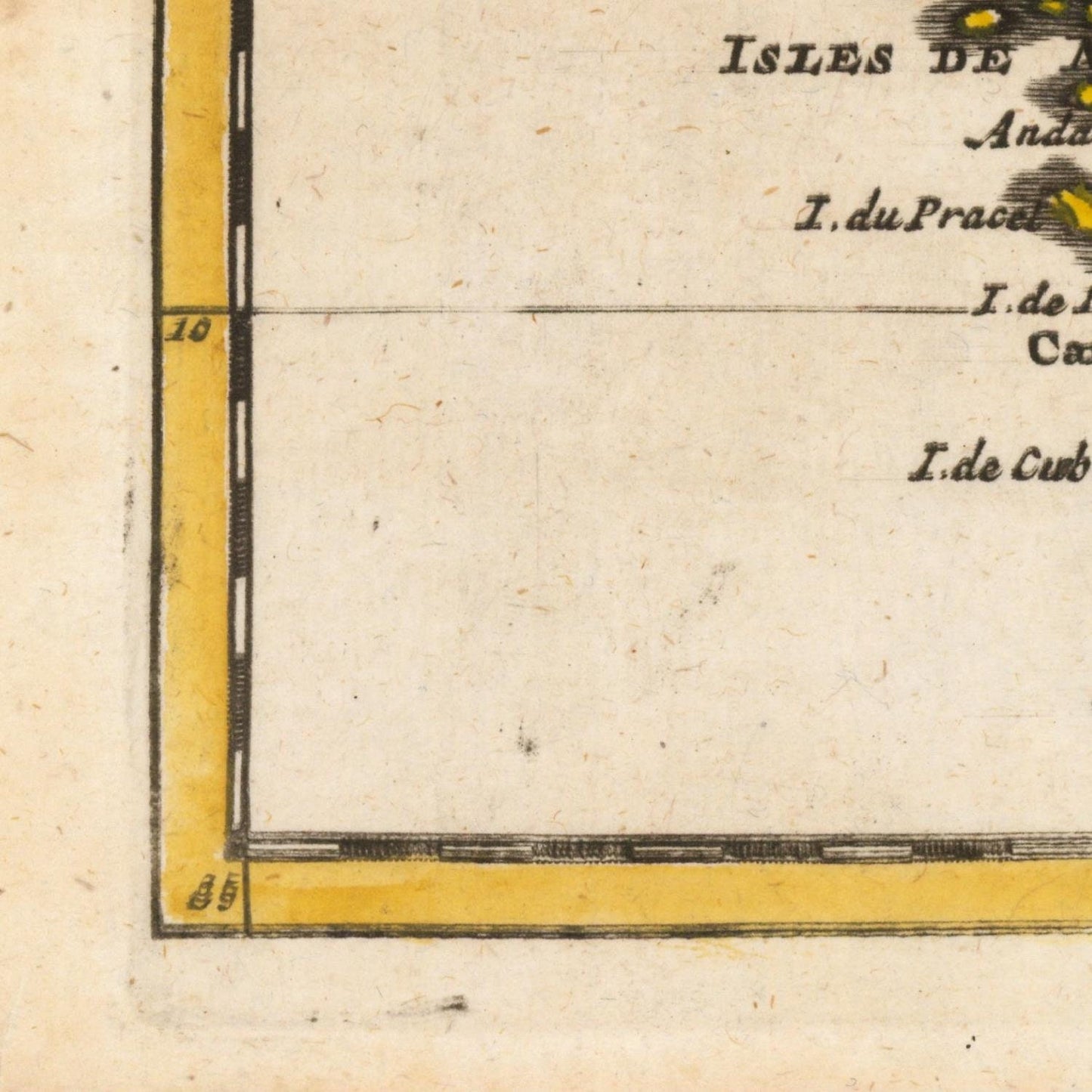 detail of the map from the bottom left corner