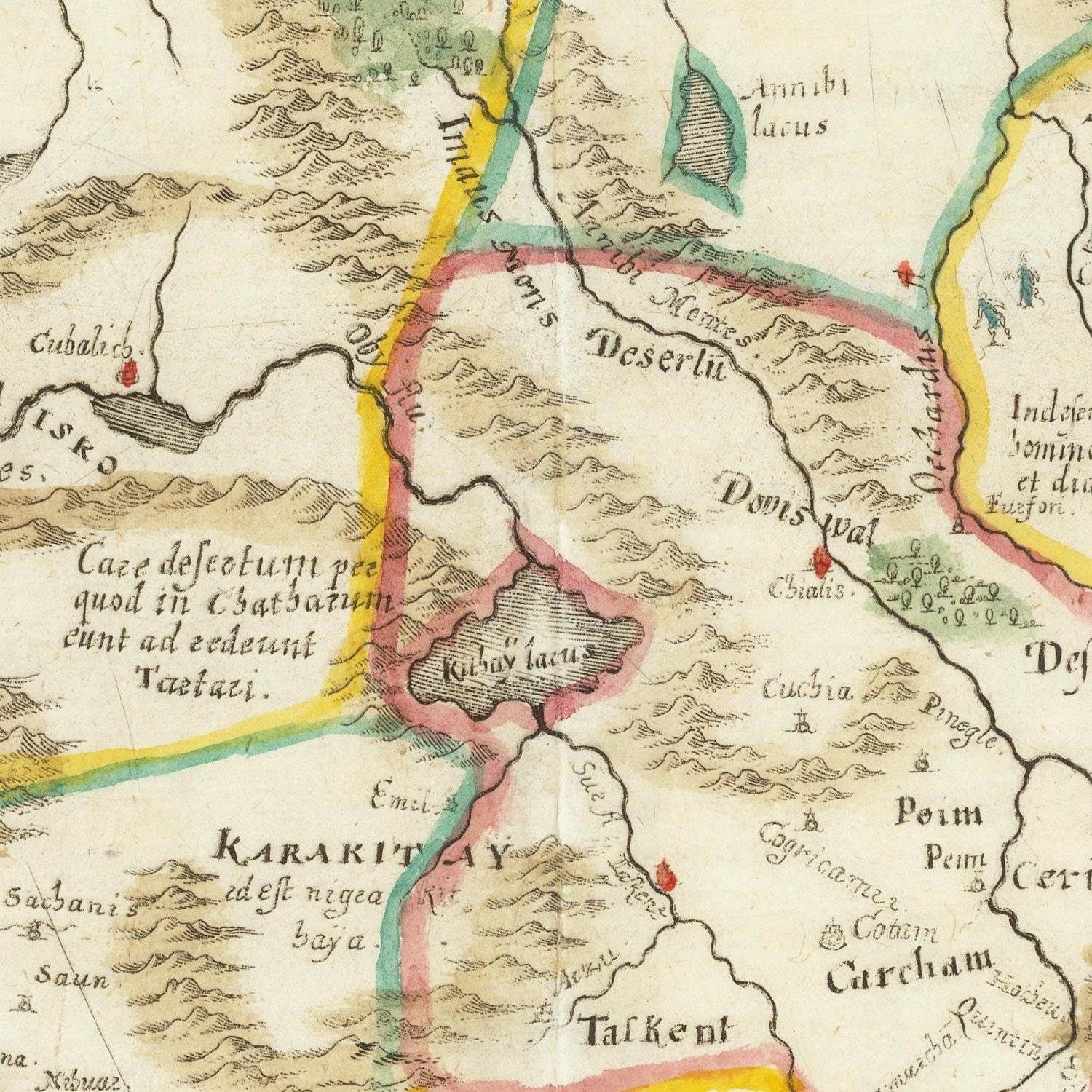 detail of the map from the centre 