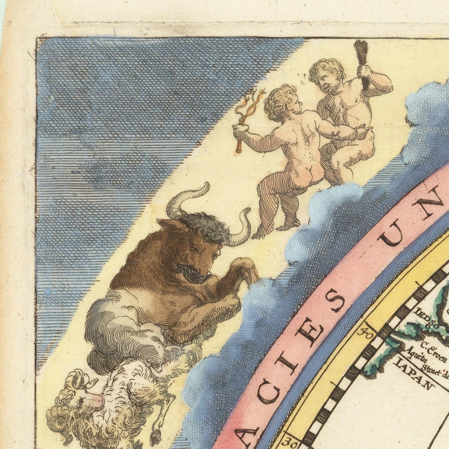 detail of the map from the top left corner