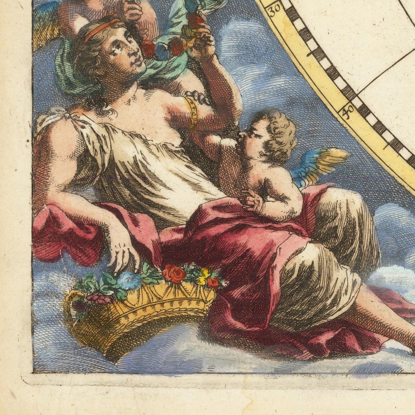 detail of the map from the bottom left corner